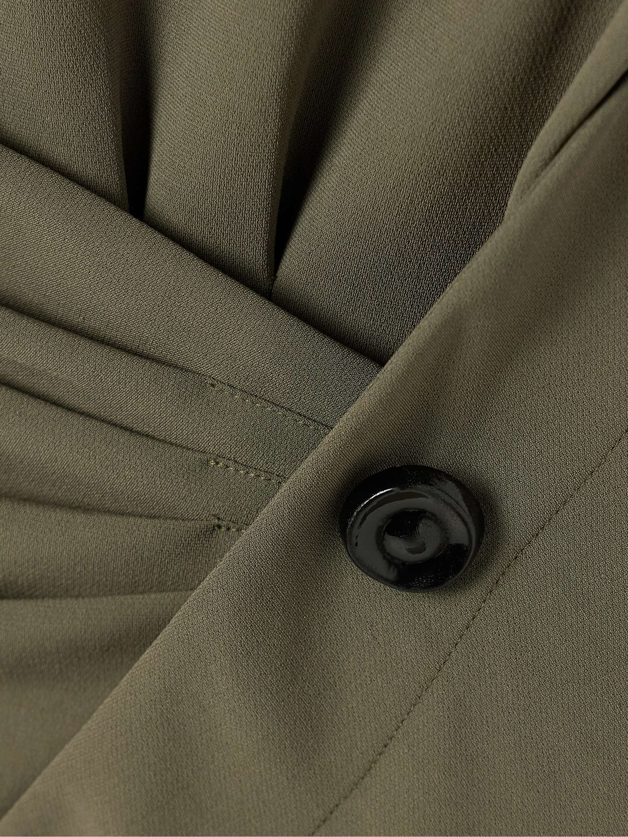 Maisie wrap-effect pleated crepe midi dress view
