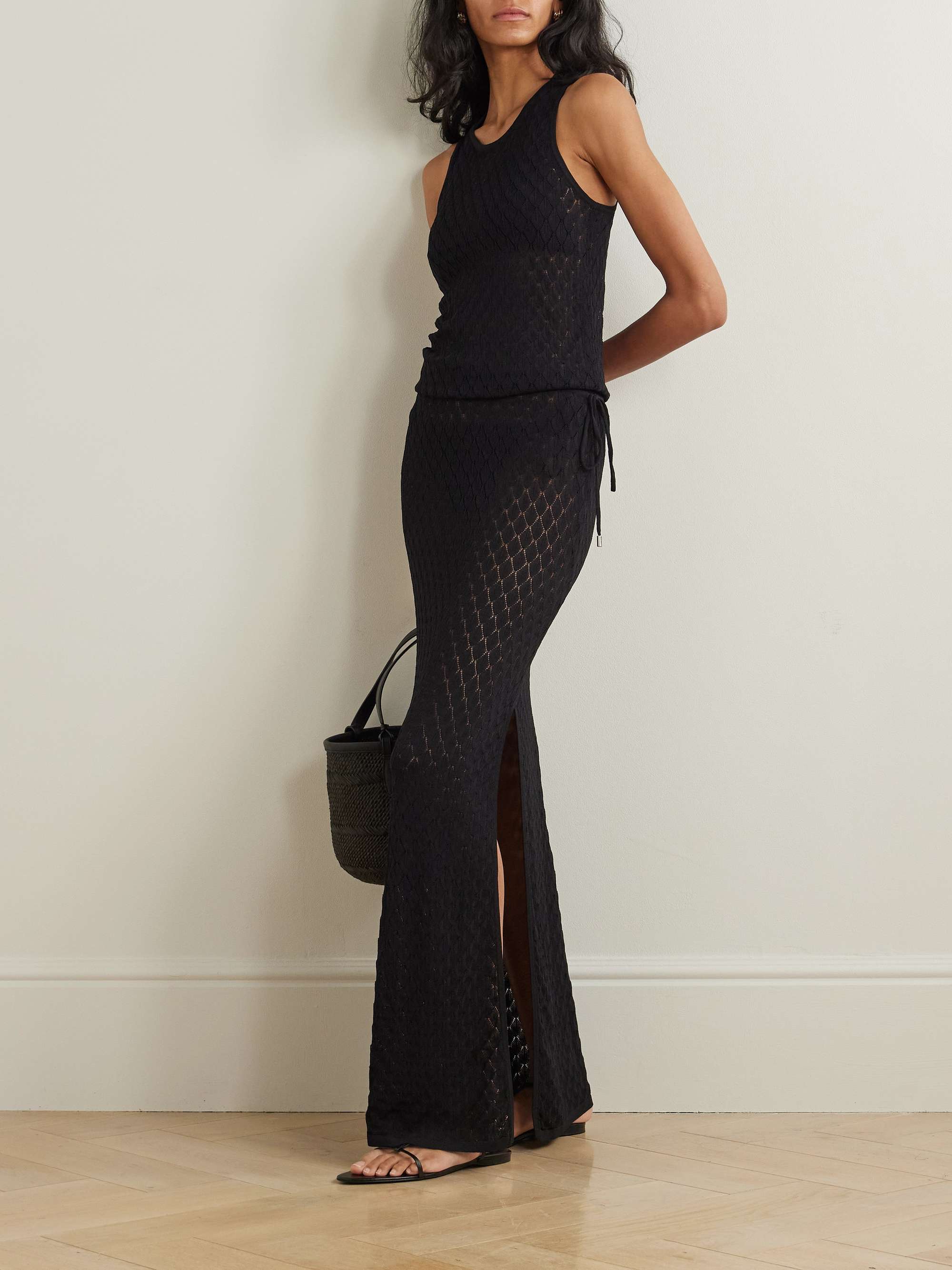 Mia pointelle-knit maxi dress view