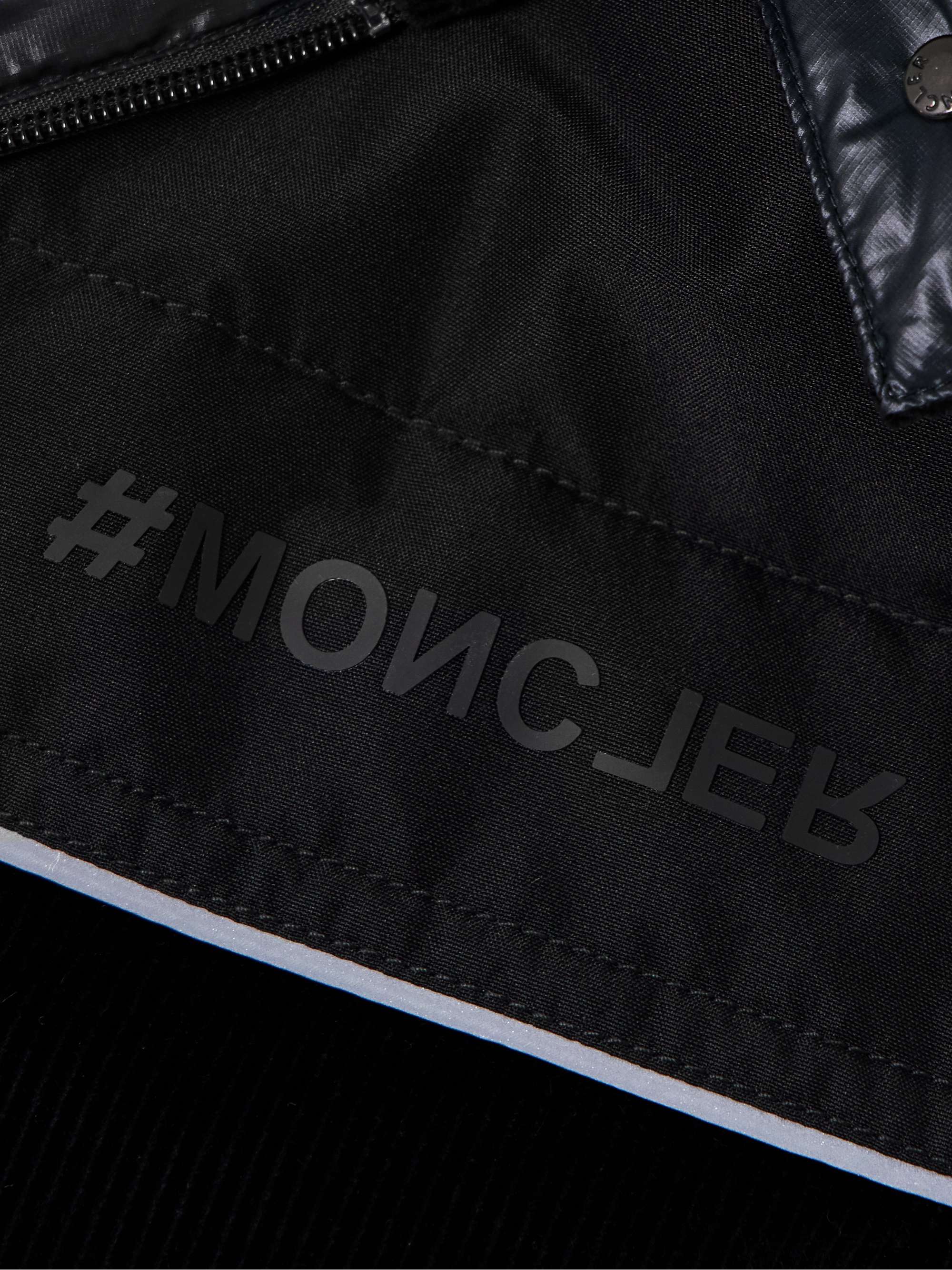 Spinas shell and canvas-trimmed quilted stretch-cotton corduroy down jacket view