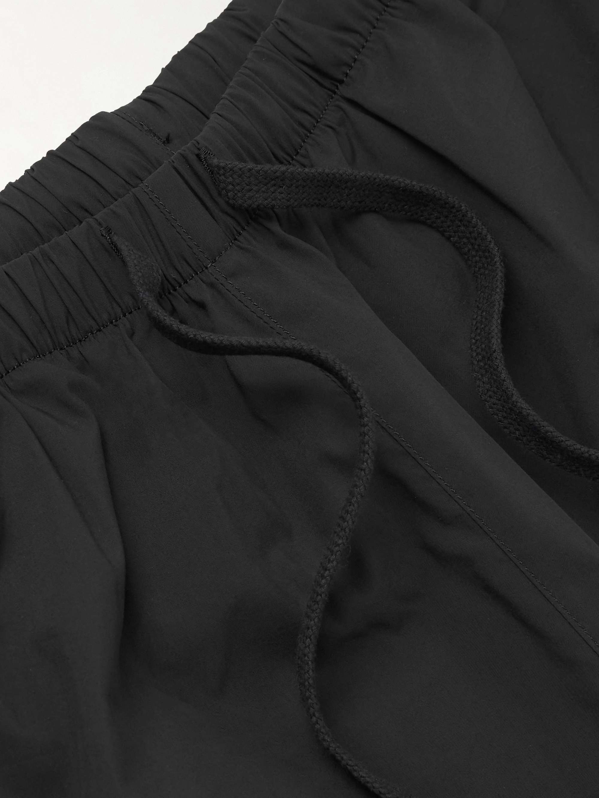 Tapered Cotton-Blend Drawstring Trousers view