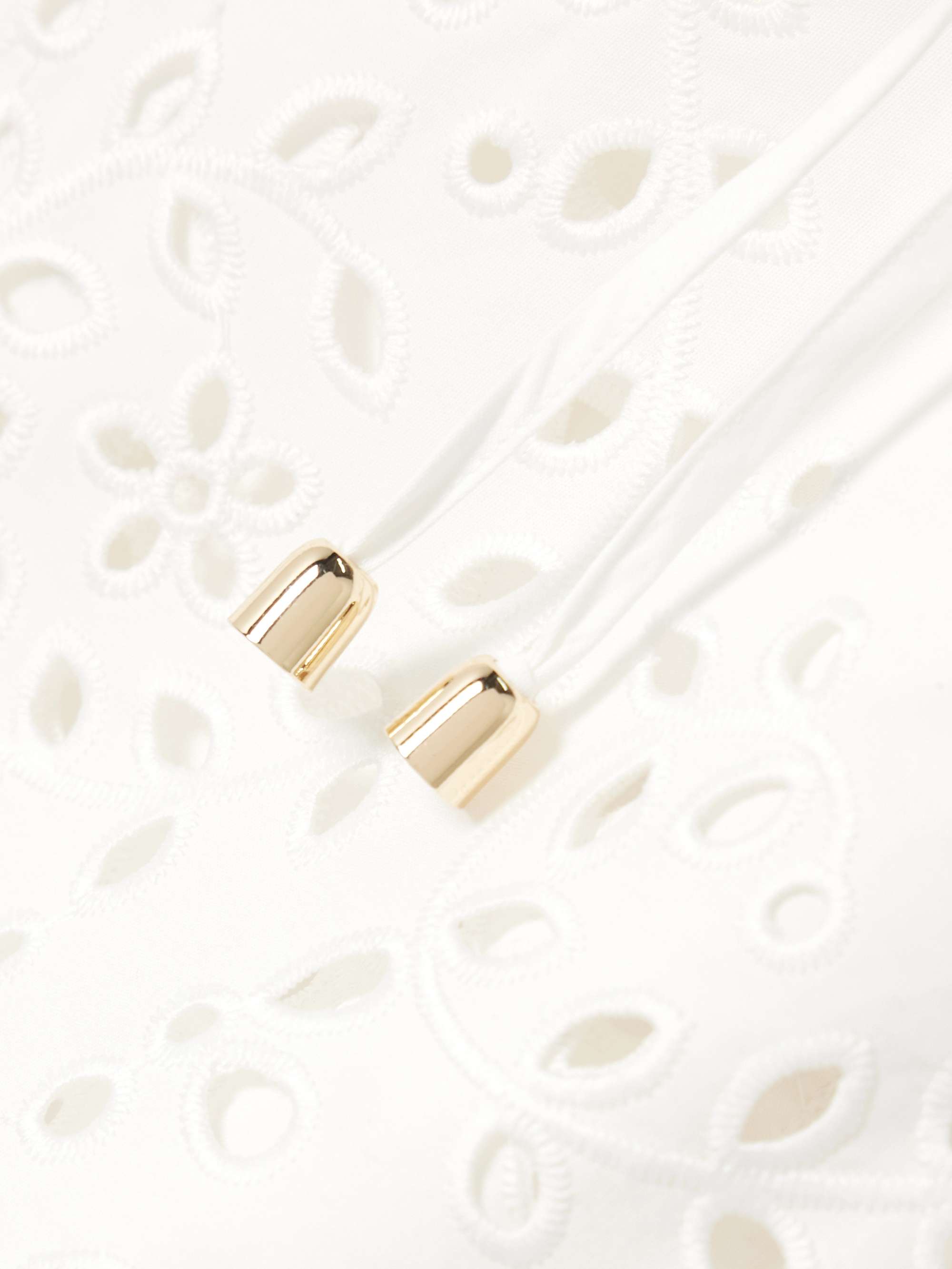 Cropped broderie anglaise cotton camisole view