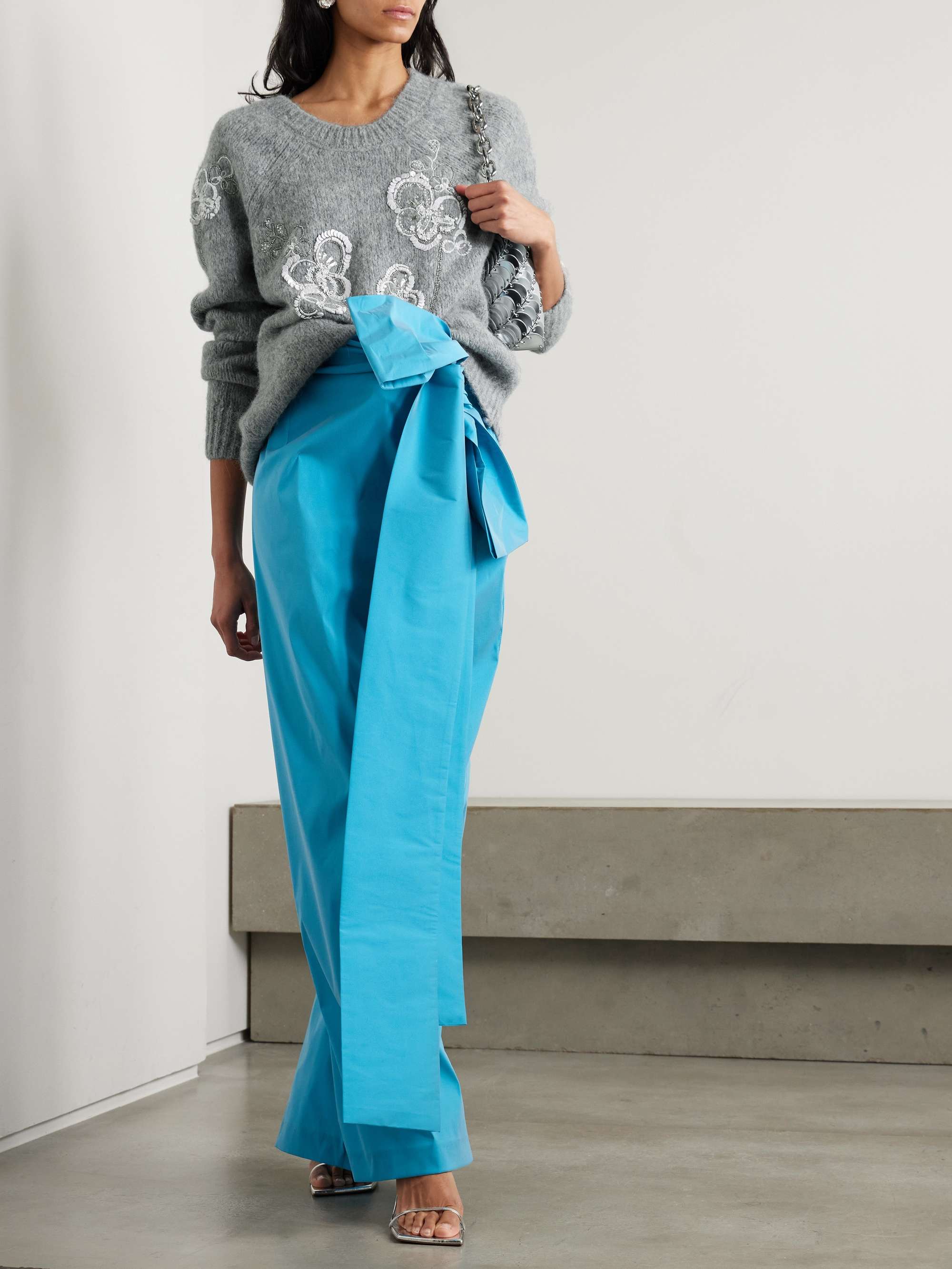 Orchidea crystal and sequin-embellished alpaca-blend sweater view