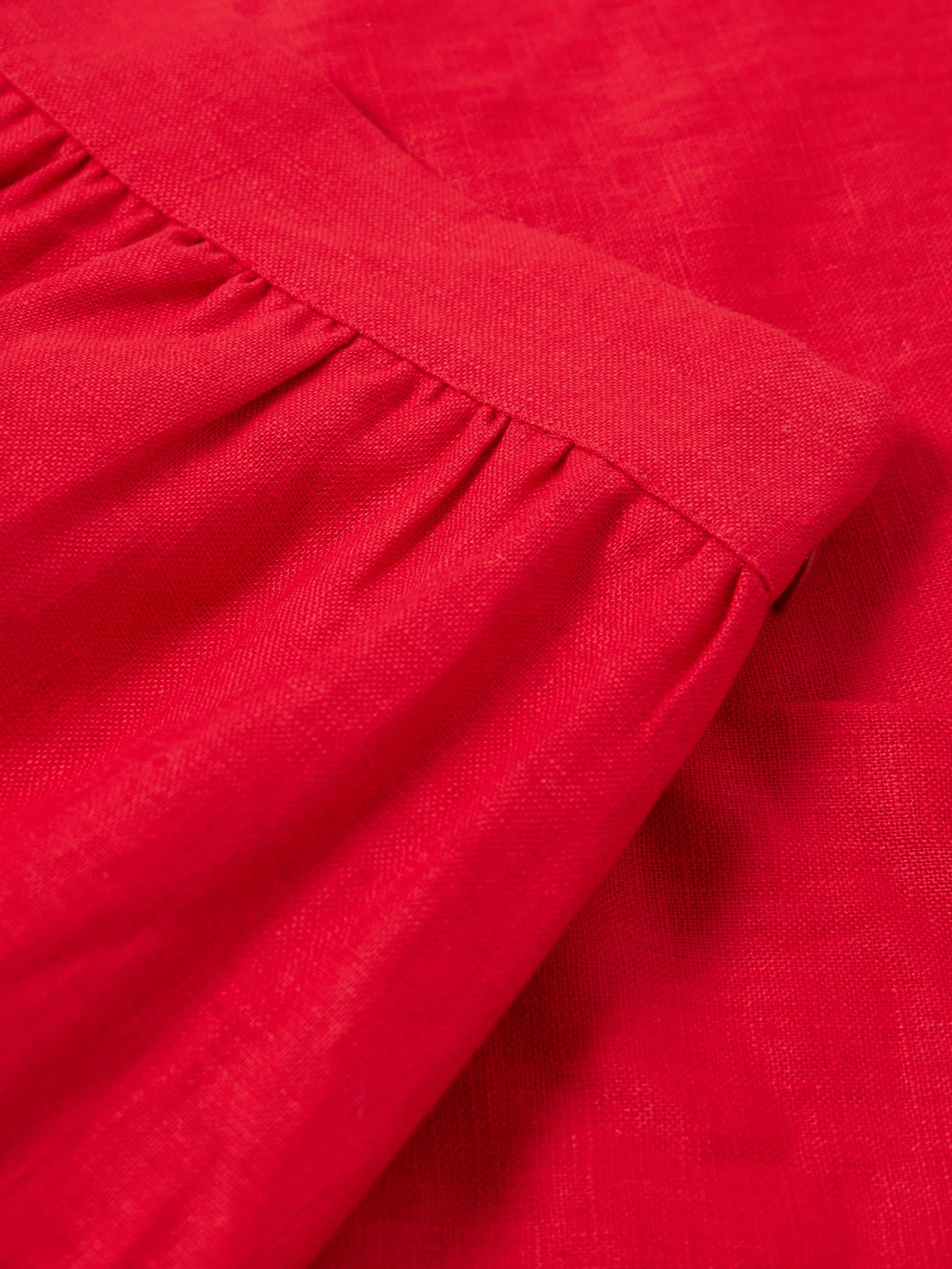 Bonnie gathered linen midi skirt view