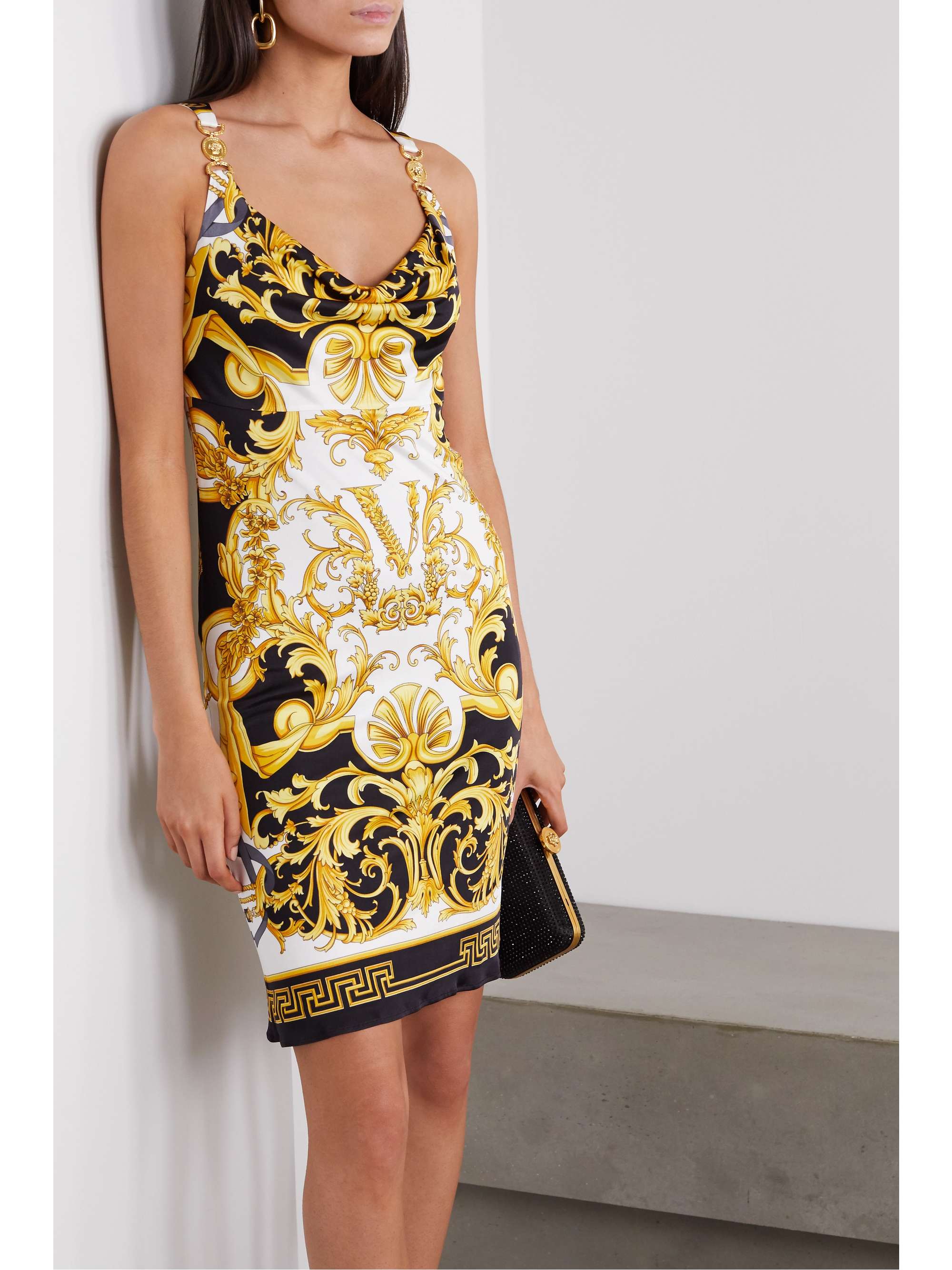 Printed jersey mini dress view
