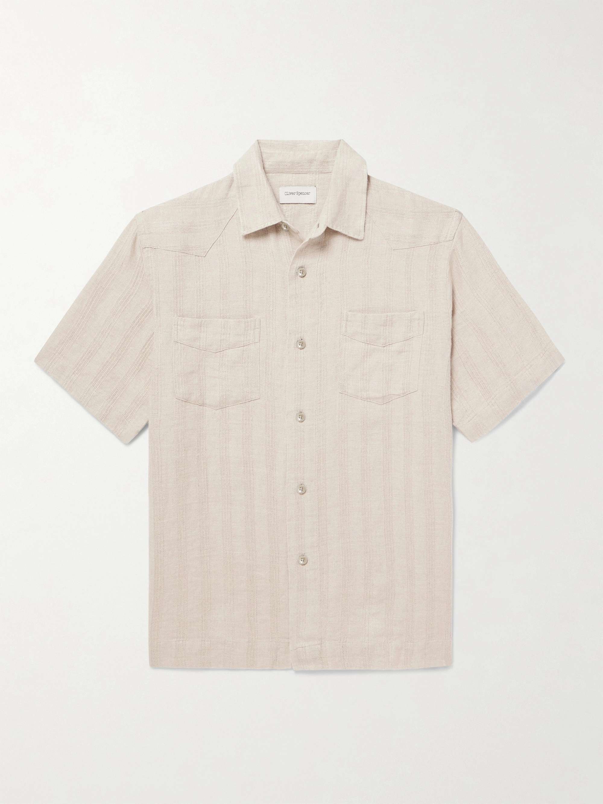 Santiago Striped Linen Shirt view