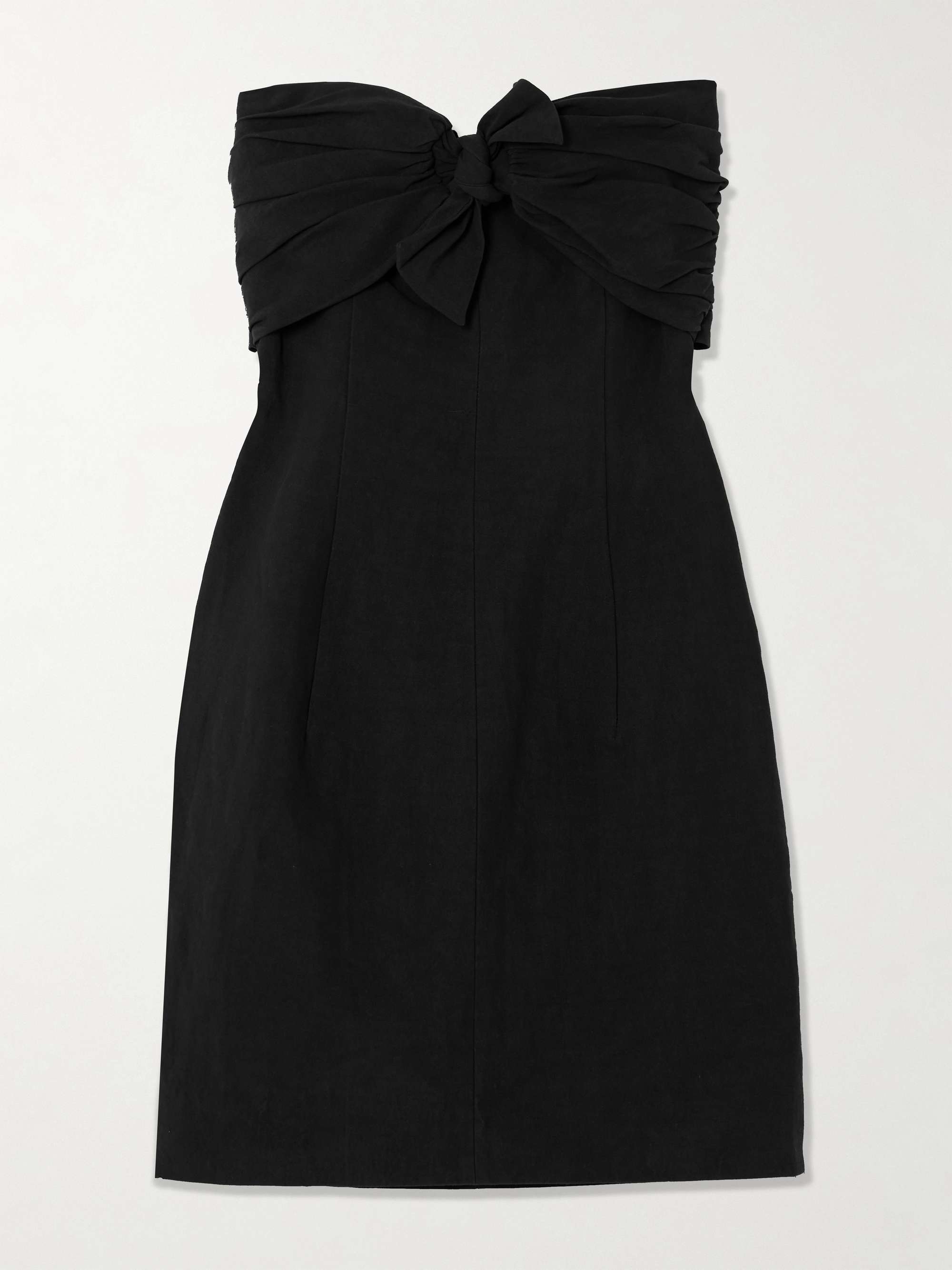 Dipti strapless tie-front stretch linen and cotton-blend mini dress view
