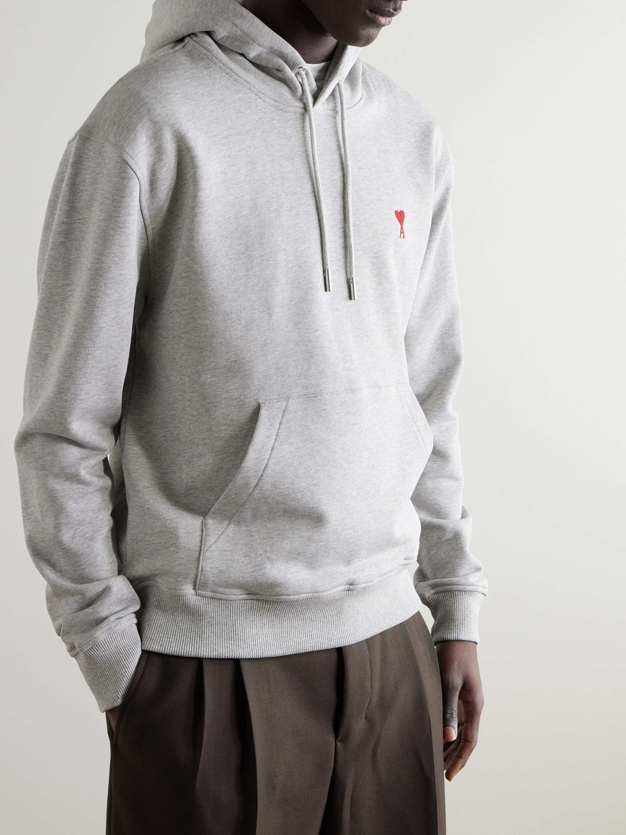 Logo-Embroidered Organic Cotton-Jersey Hoodie view