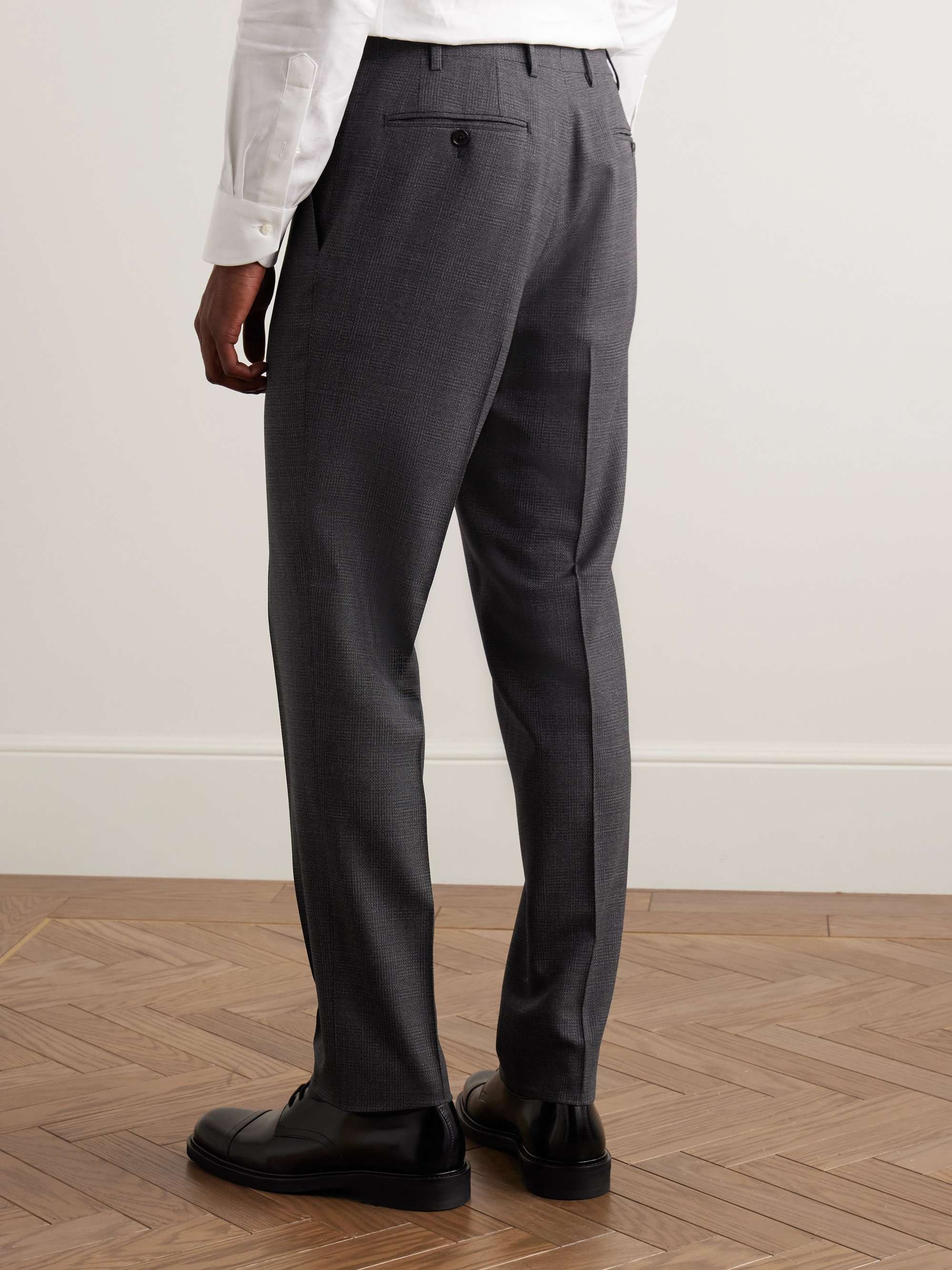 Slim-Fit Prince of Wales Checked Super 160s Wool Suit Trousers view