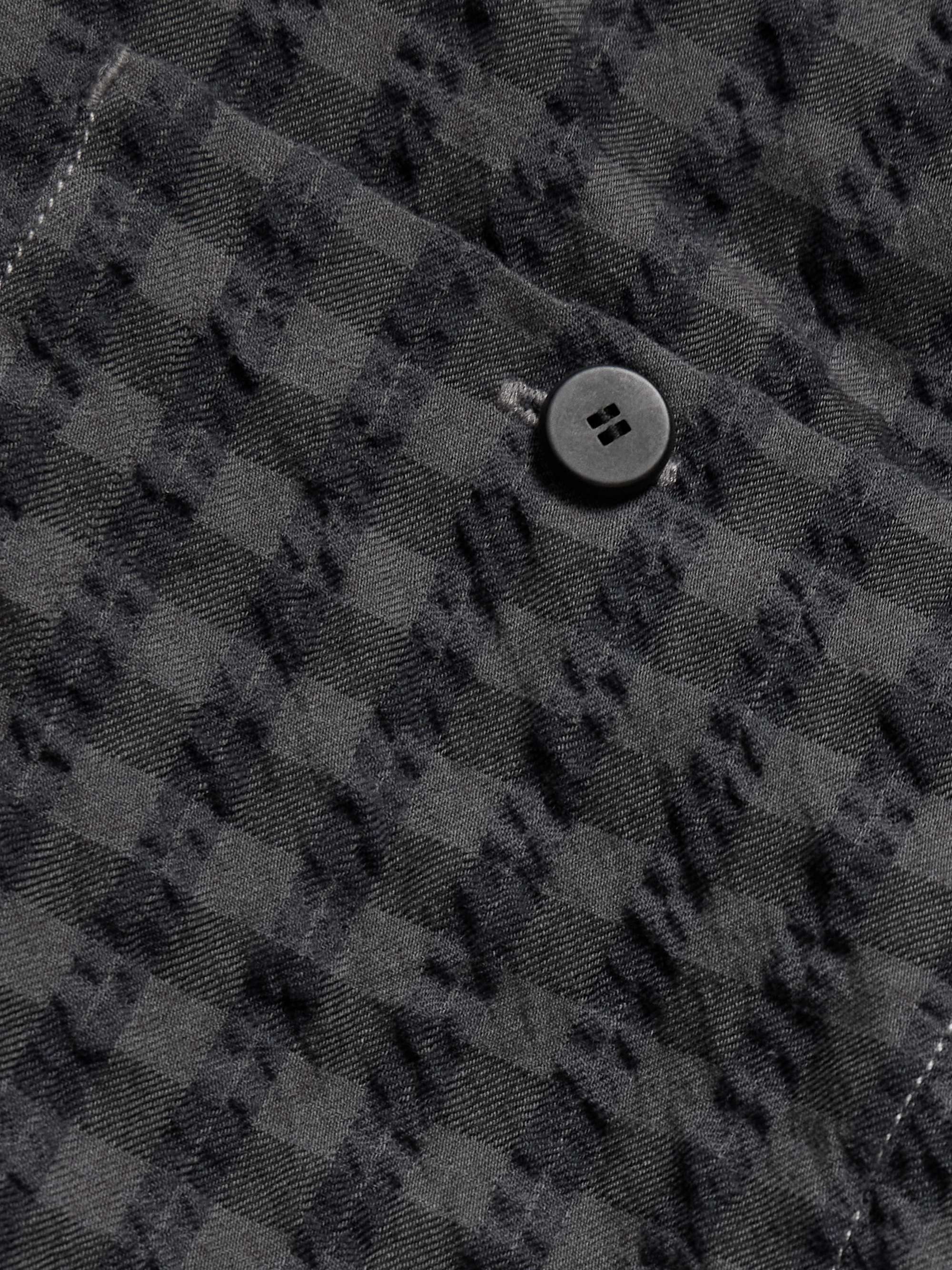 Patch Checked Seersucker Overshirt view