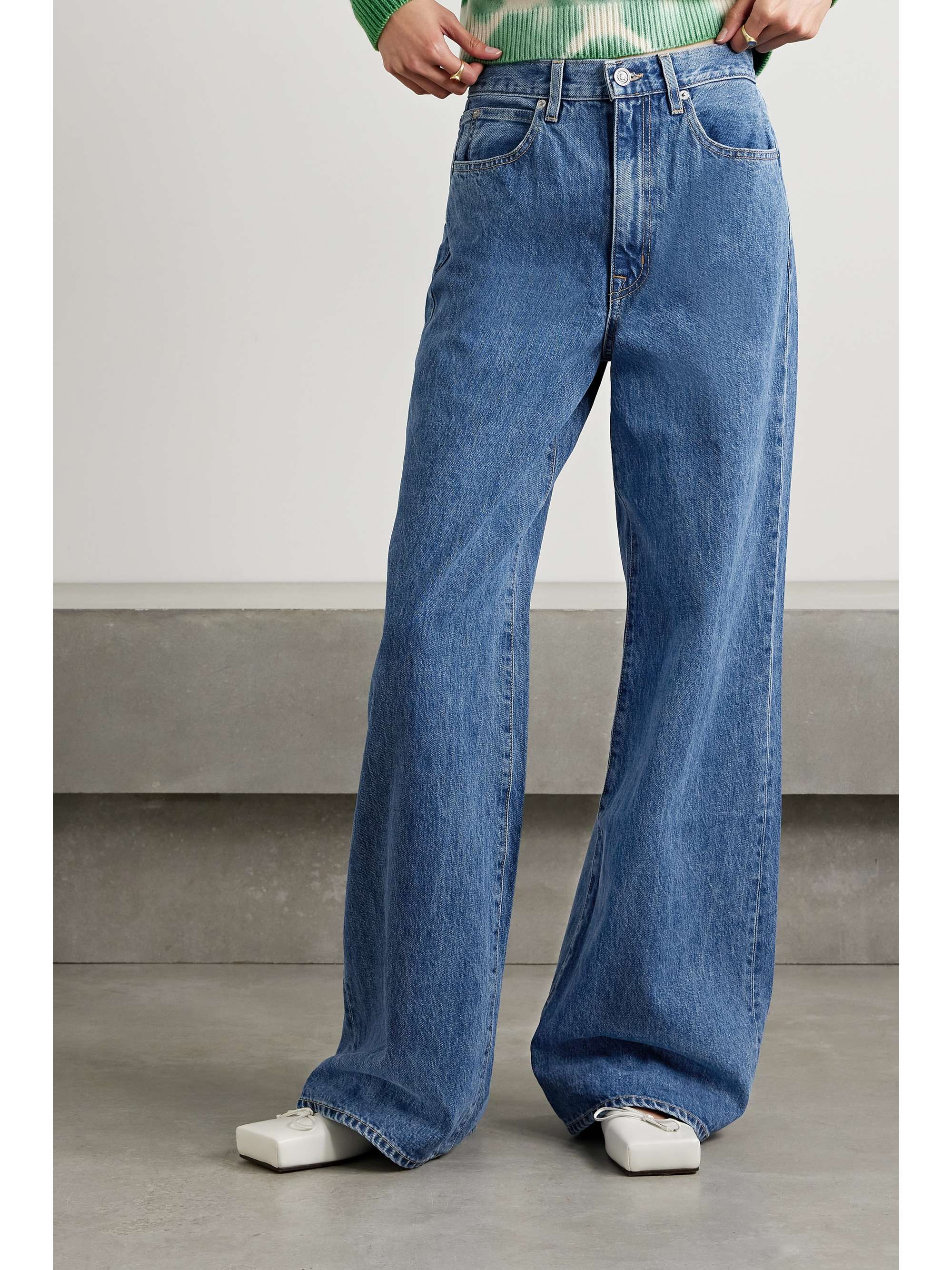 + NET SUSTAIN Eva mid-rise wide-leg organic jeans view