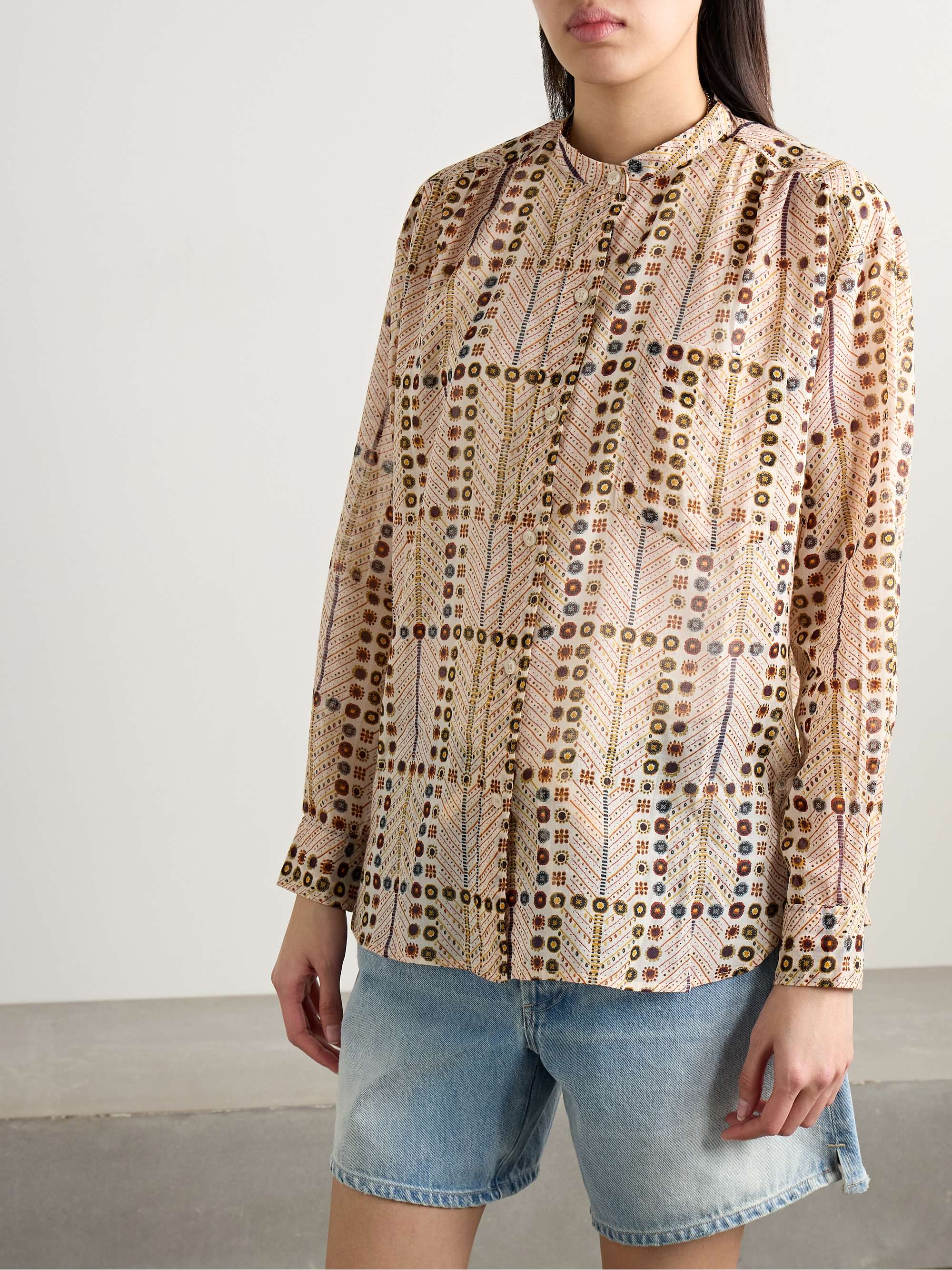 Mexika printed cotton-voile shirt view