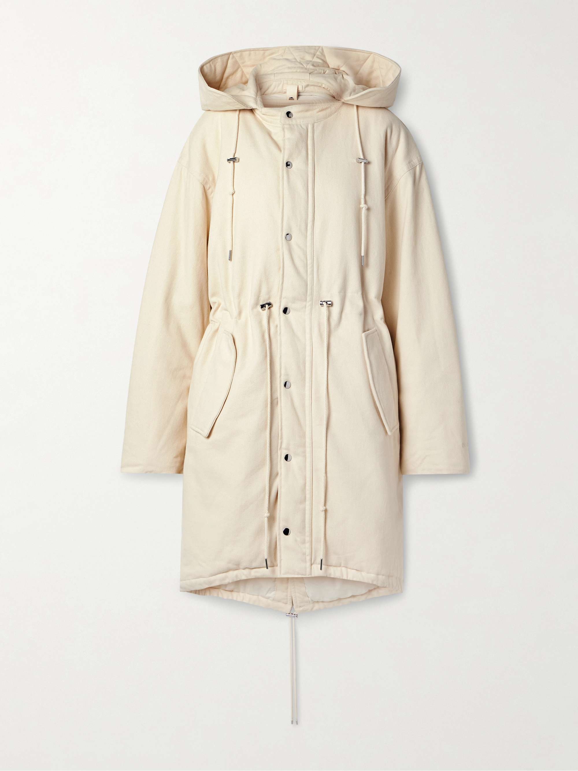 + Wales Bonner Coach hooded embroidered brushed recycled-twill coat view