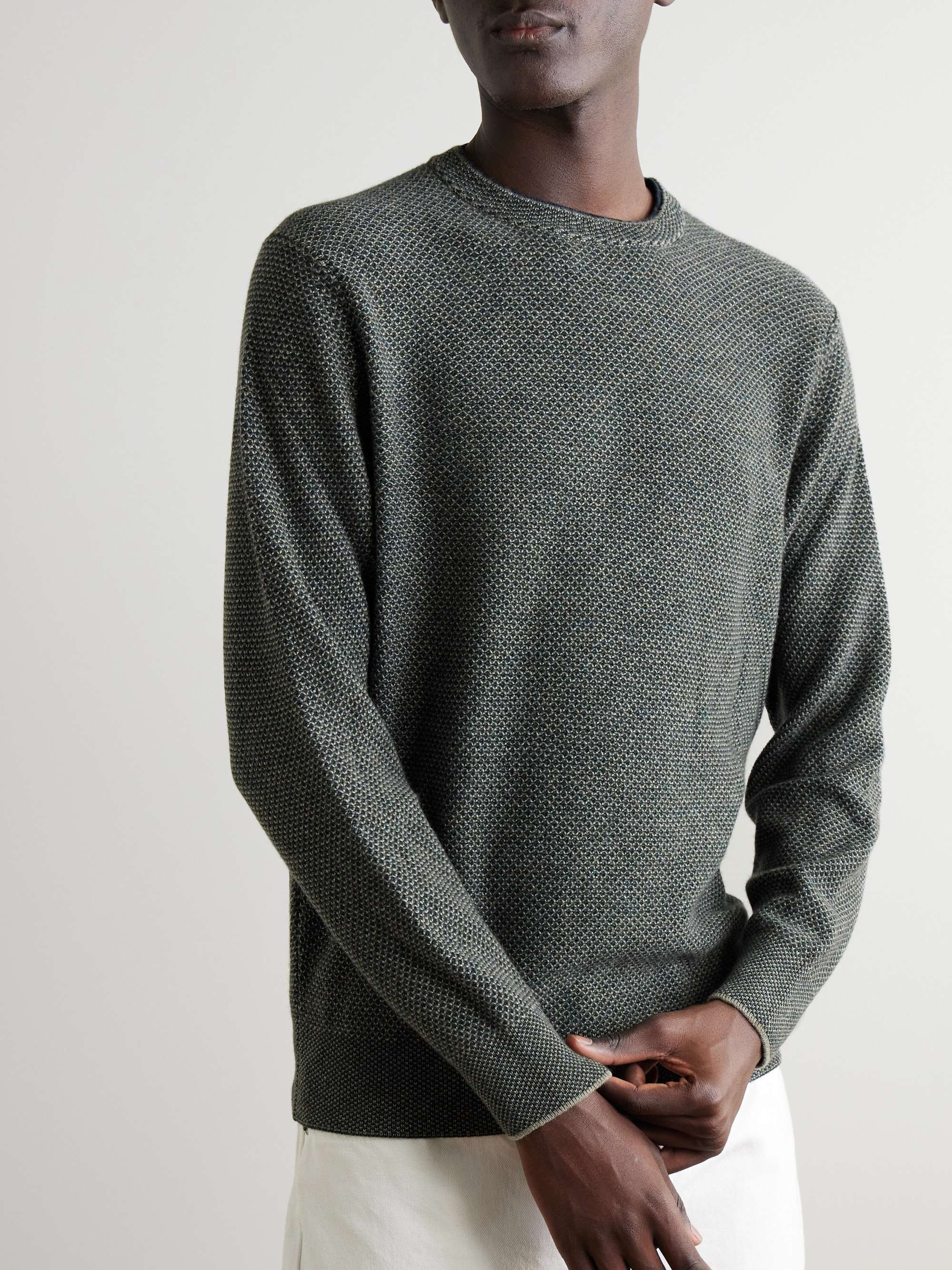 Varallo Honeycomb-Knit Baby Cashmere Sweater view