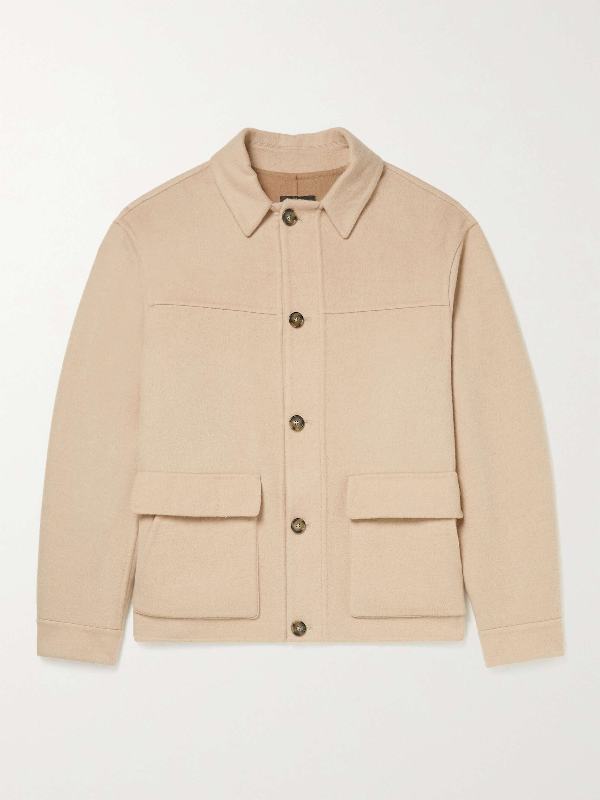 Brent Camel Hair-Blend Overshirt view