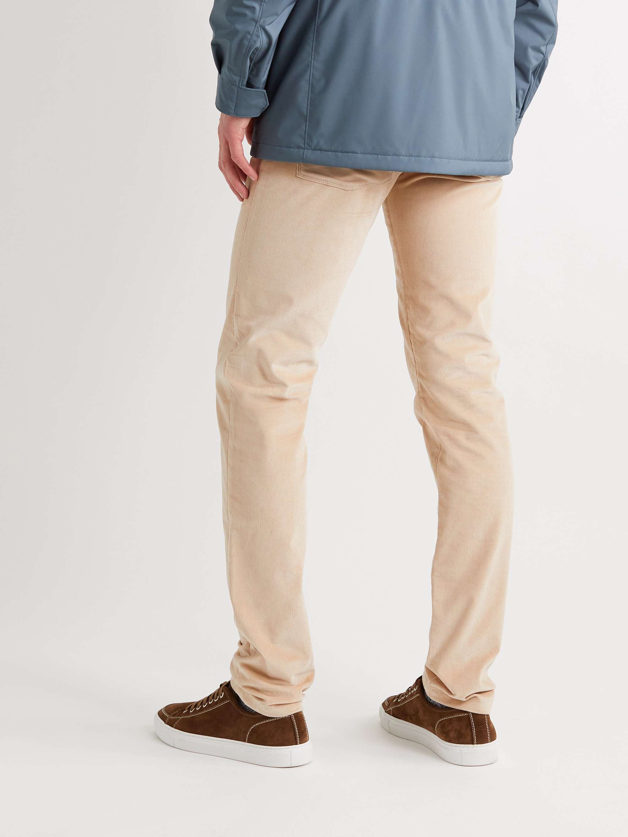 Slim-Fit Stretch-Cotton Corduroy Trousers view