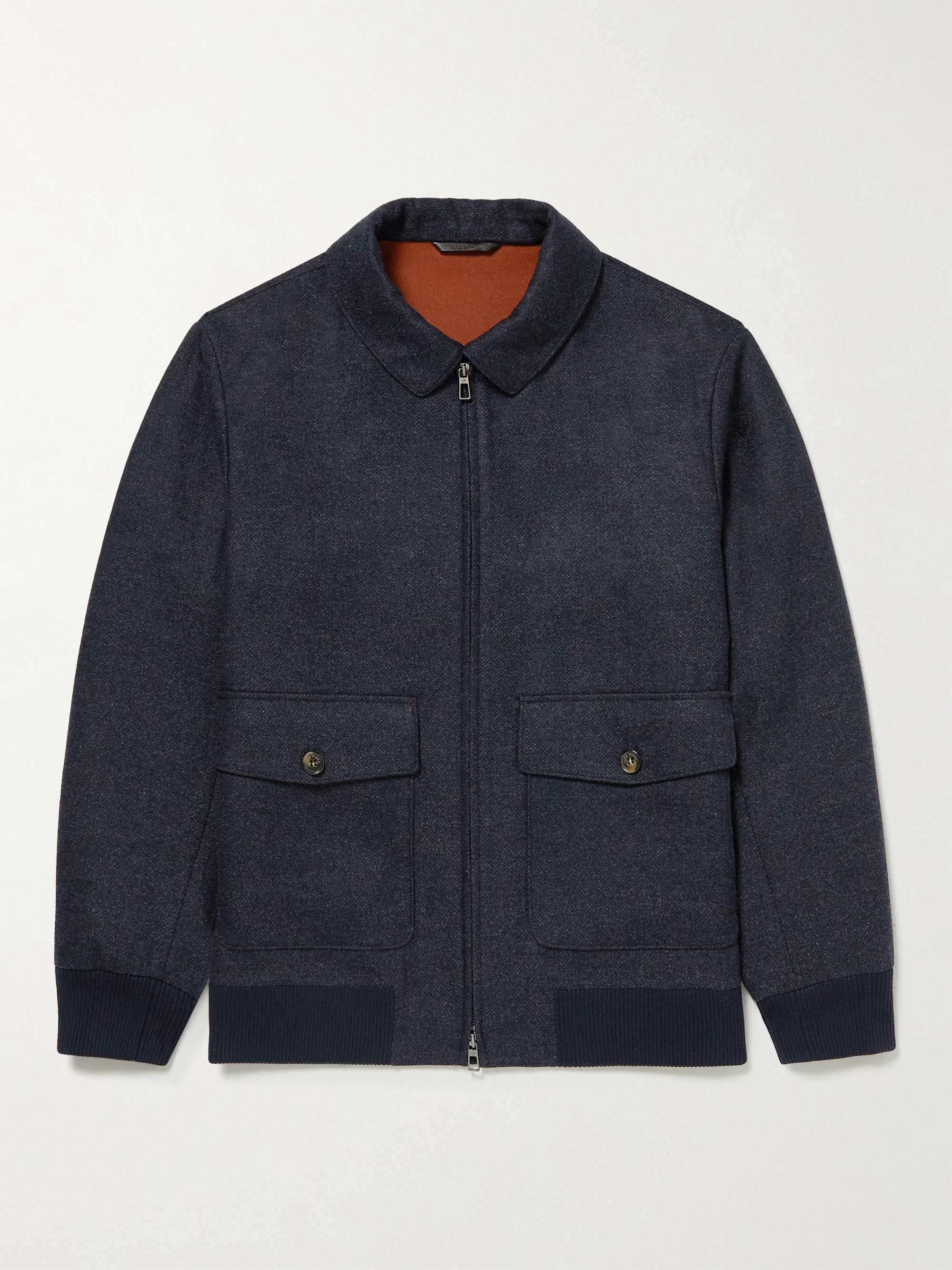 Caldwell Rain System Virgin Wool and Cashmere-Blend Bomber Jacket view