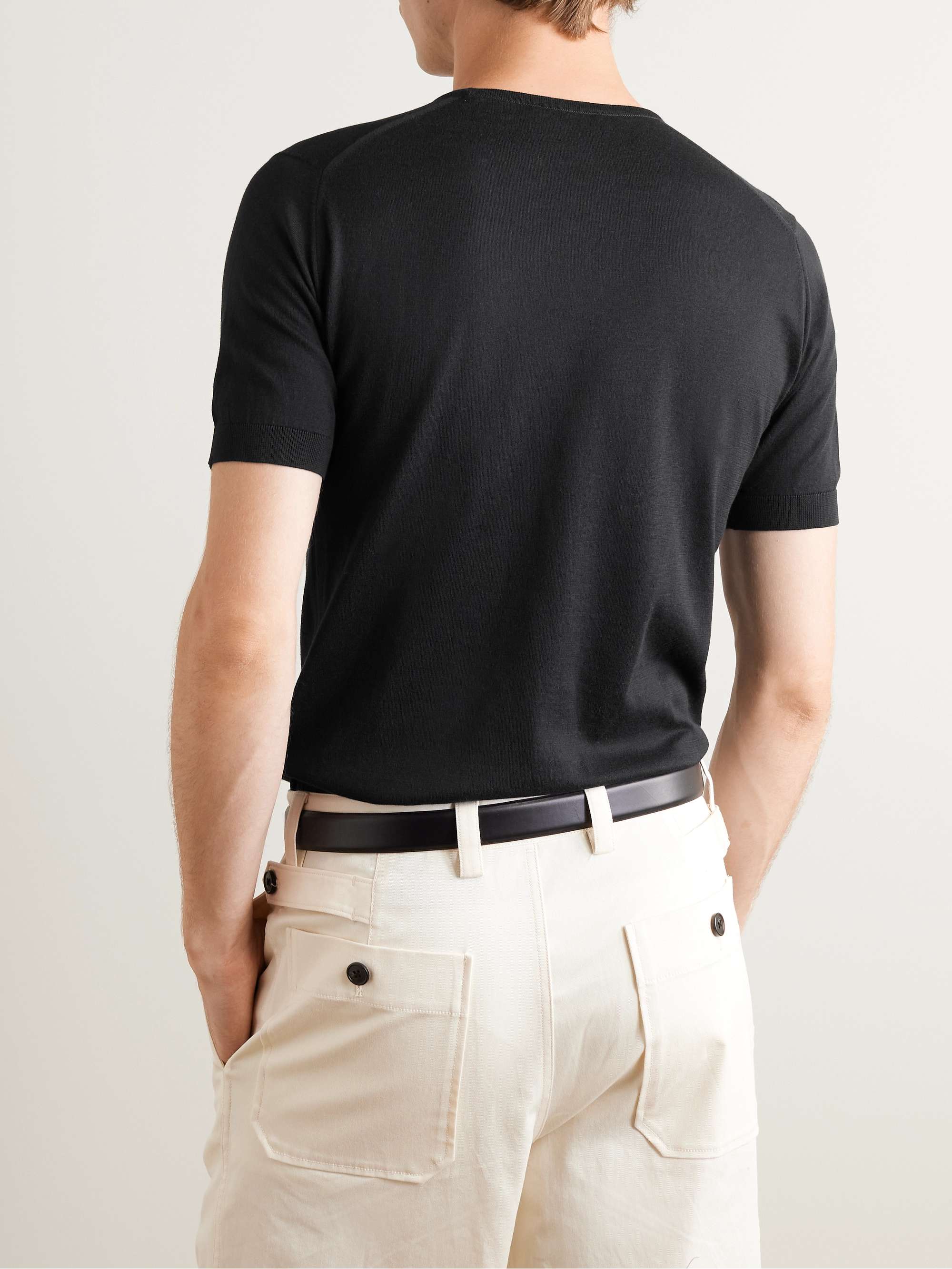 Belden Slim-Fit Knitted Sea Island Cotton T-Shirt view