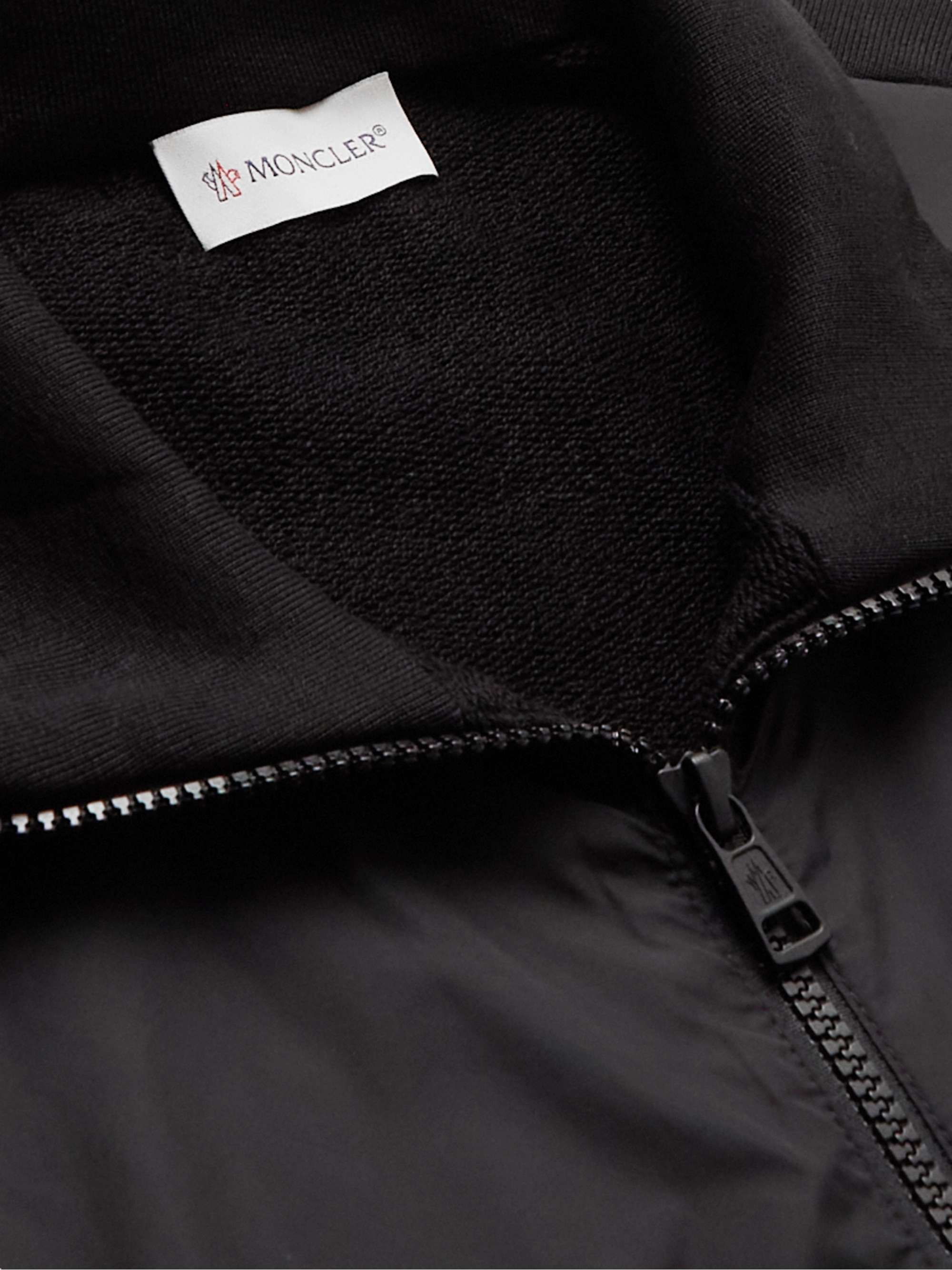 Logo-Appliquéd Cotton-Jersey and Shell Track Jacket view