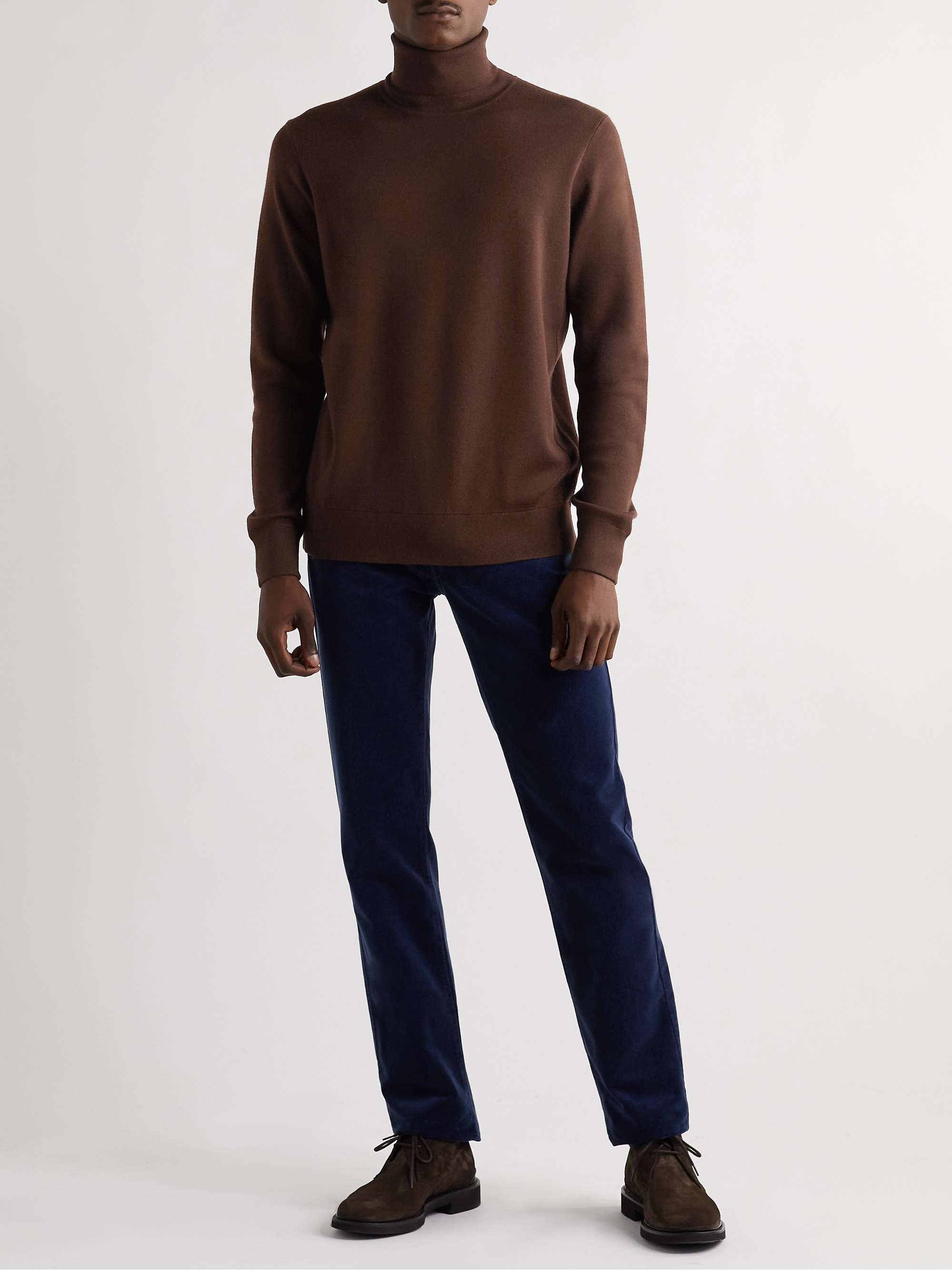 Dolcevita Slim-Fit Cashmere, Virgin Wool and Silk-Blend Rollneck Sweater view