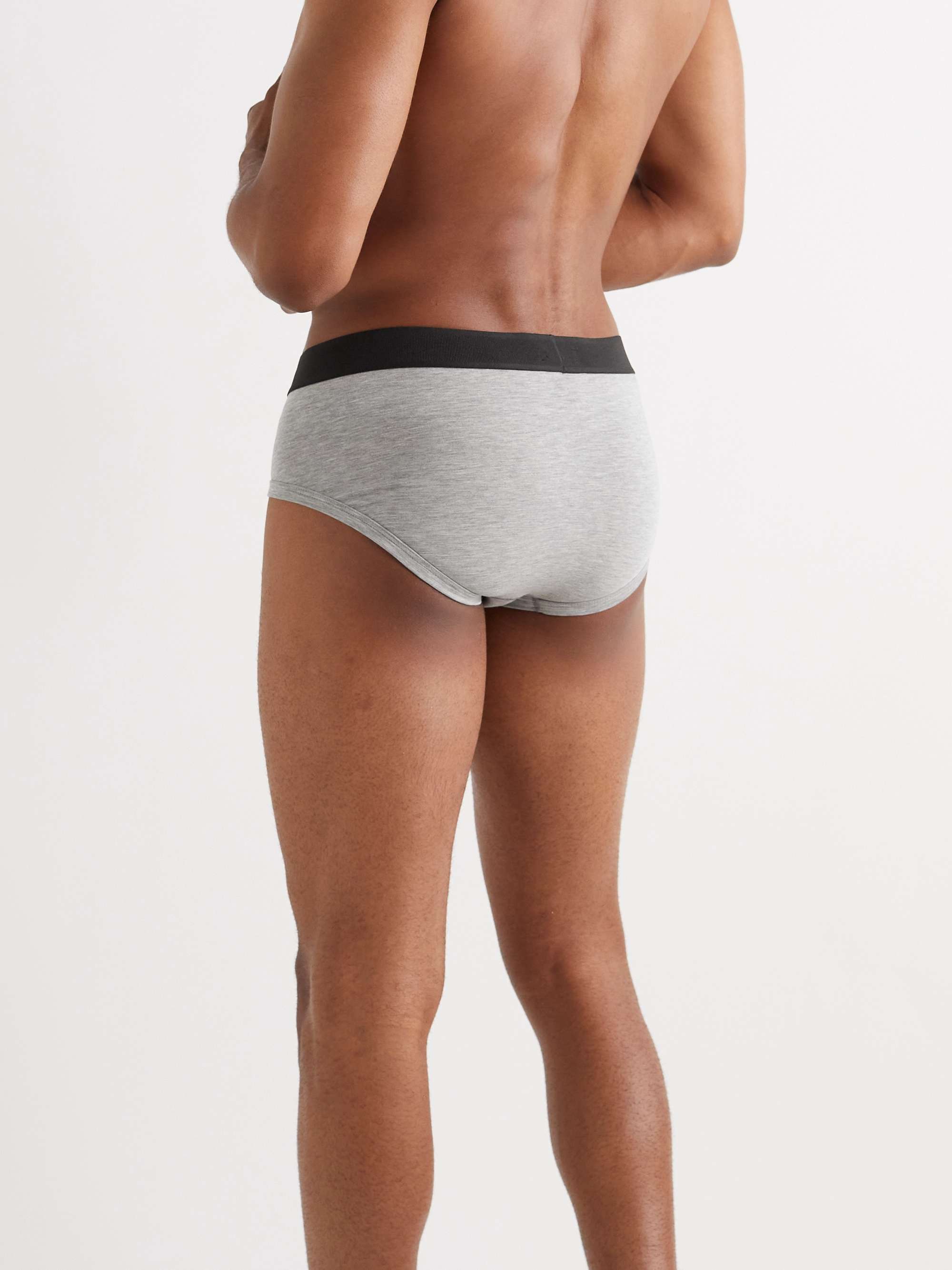 Two-Pack Stretch Cotton and Modal-Blend Briefs view