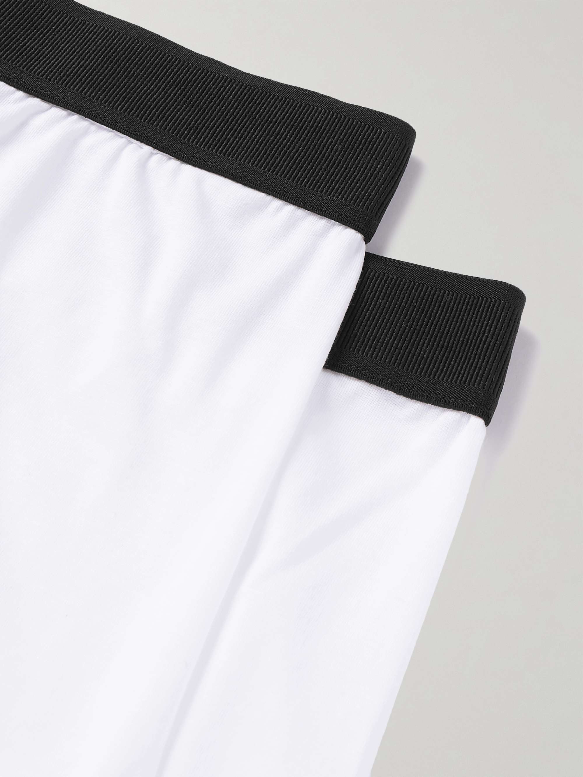Two-Pack Stretch Cotton and Modal-Blend Boxer Briefs view