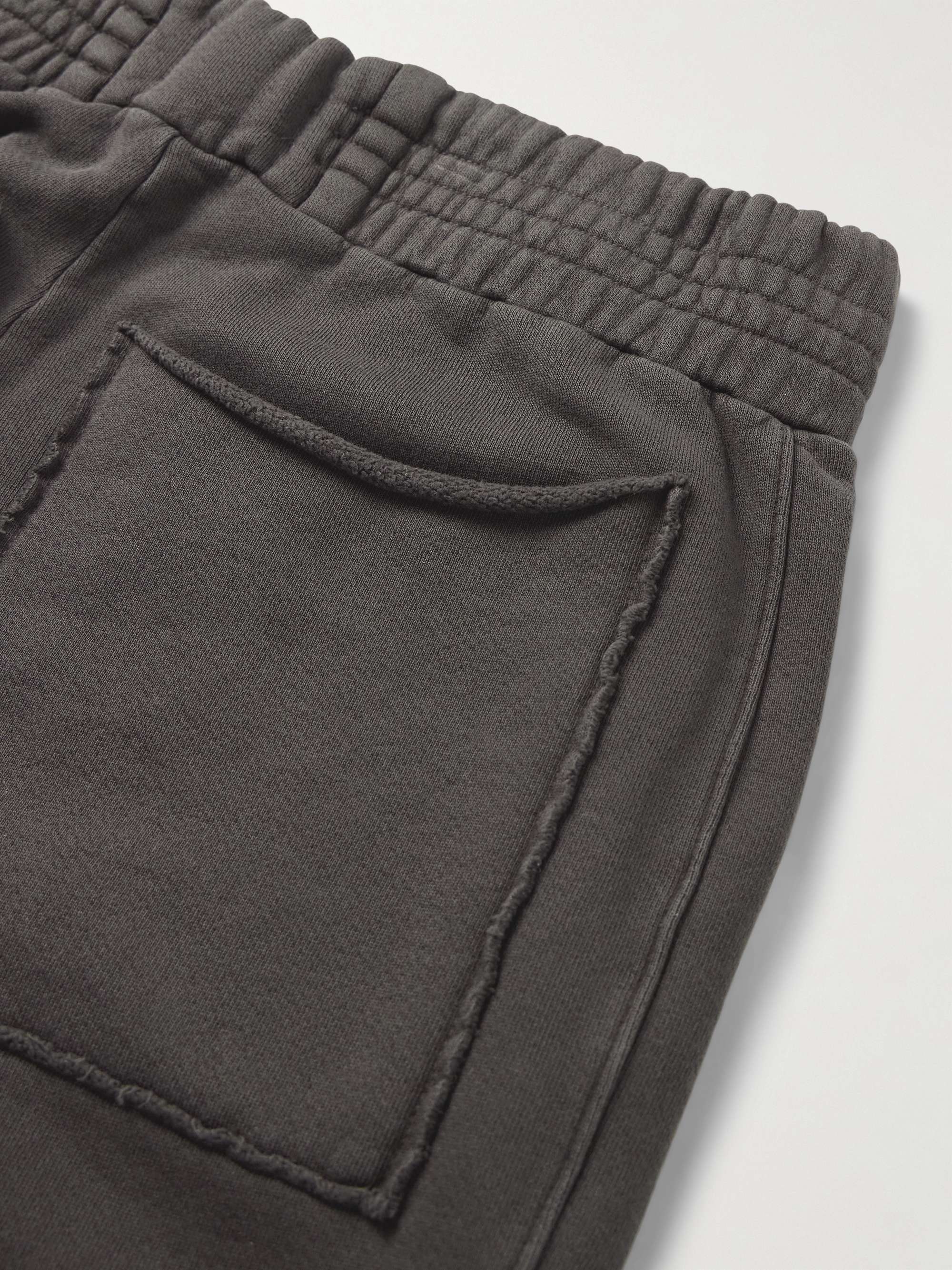 Garment-Dyed Fleece-Back Cotton-Jersey Drawstring Shorts view