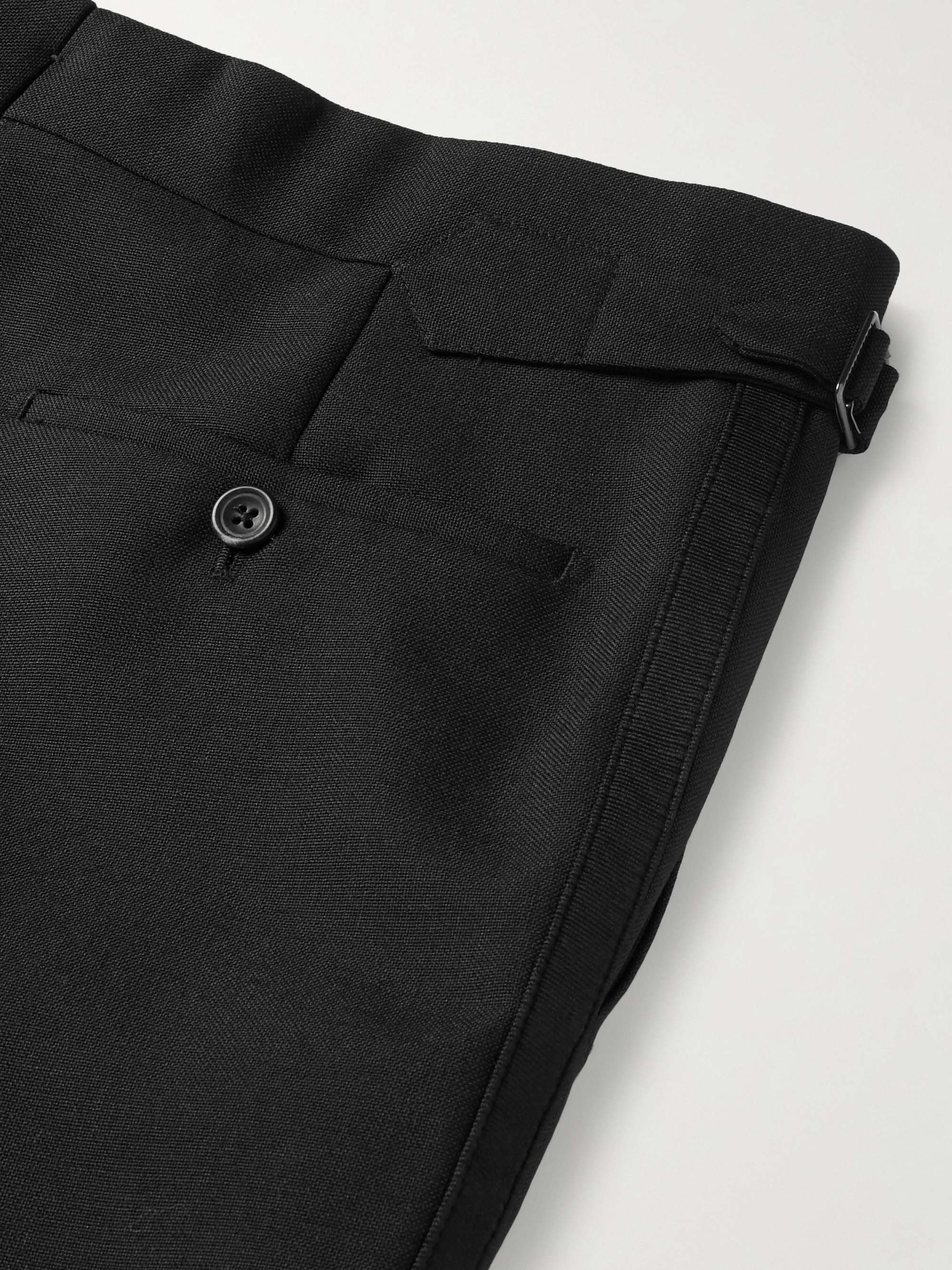 Eggsy's Black Wool and Mohair-Blend Tuxedo Trousers view