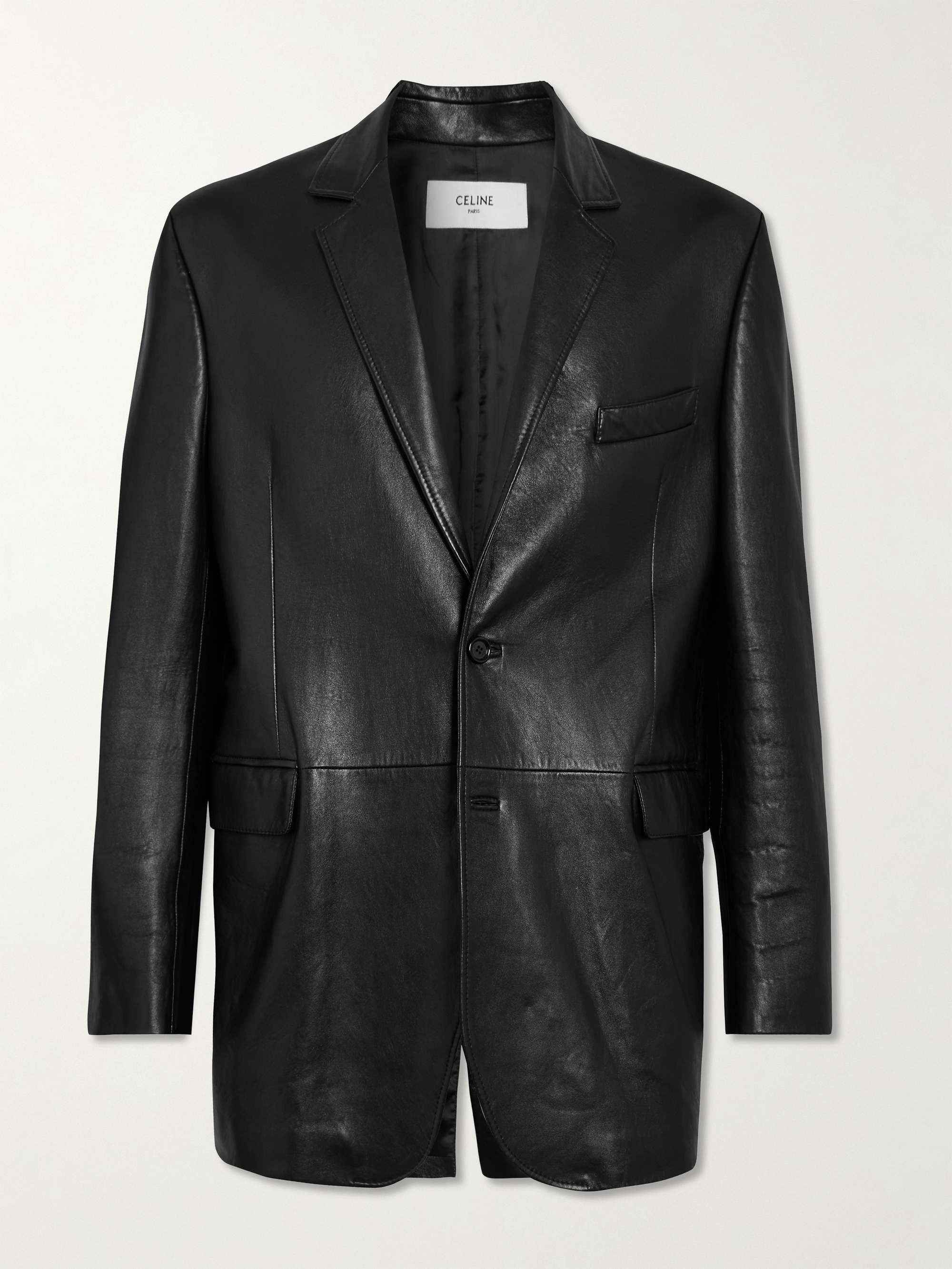 Oversized Leather Blazer view
