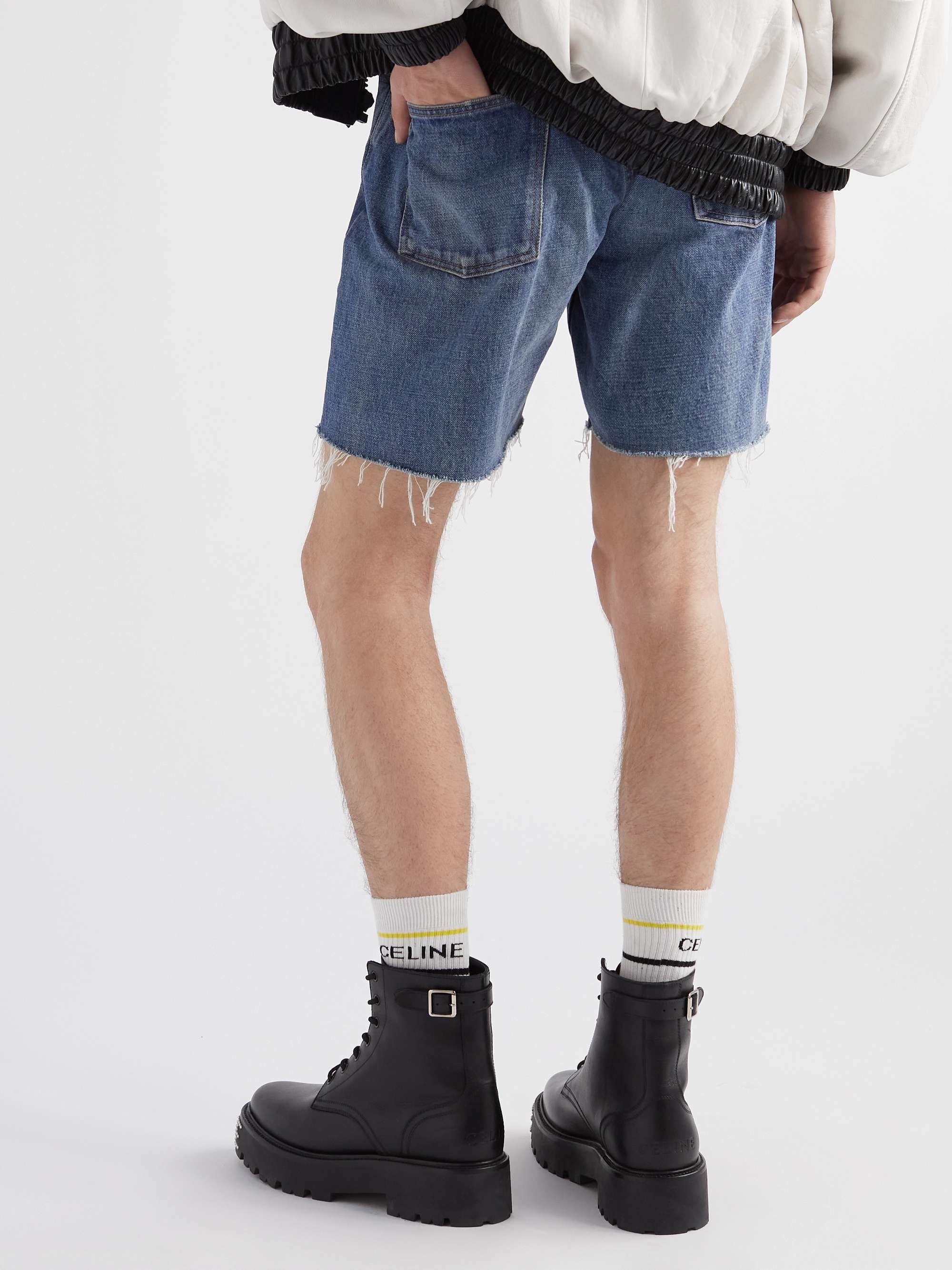 Wesley Straight-Leg Distressed Denim Shorts view