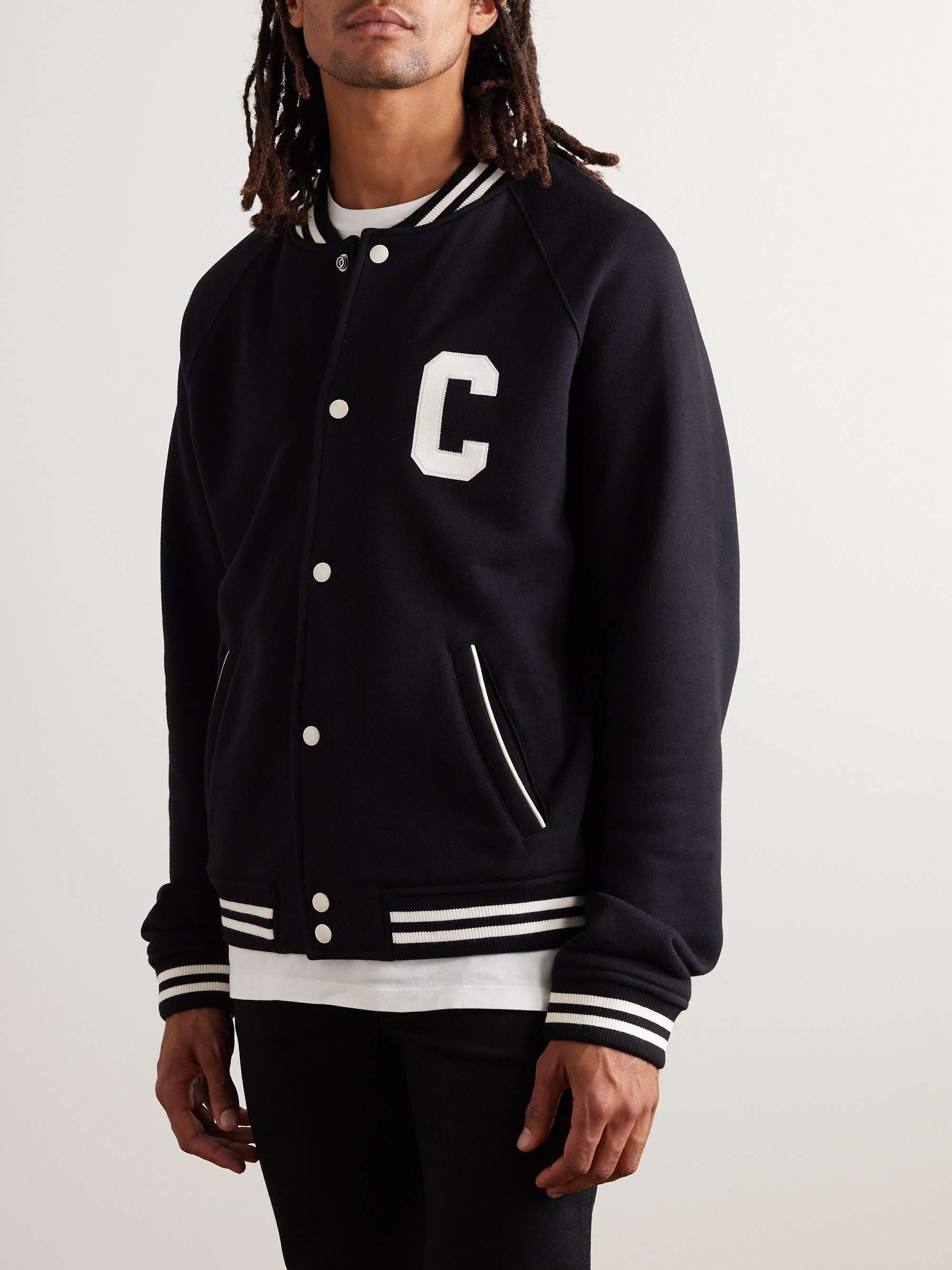 Teddy Logo-Appliquéd Cotton Bomber Jacket view