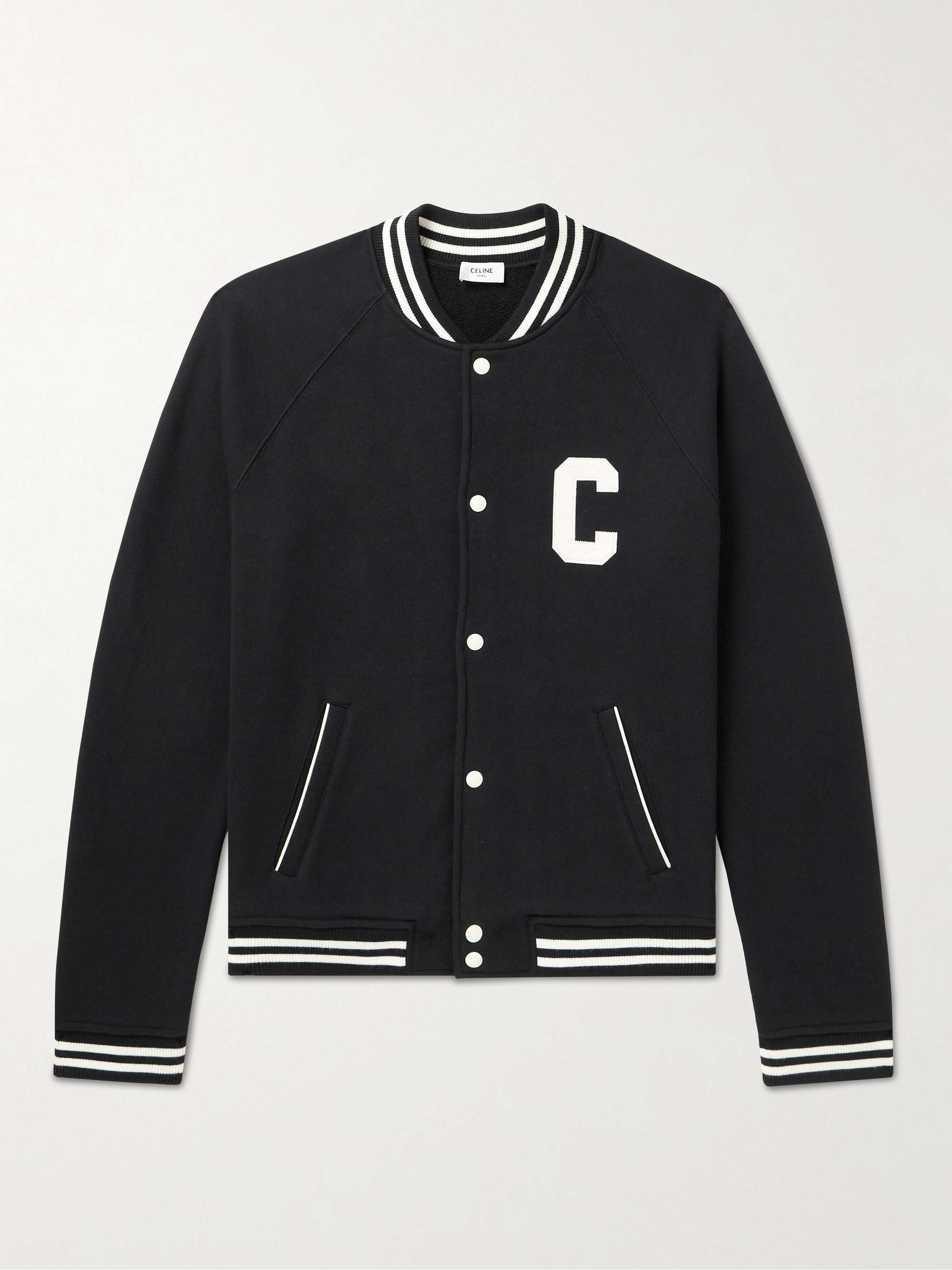 Teddy Logo-Appliquéd Cotton Bomber Jacket view