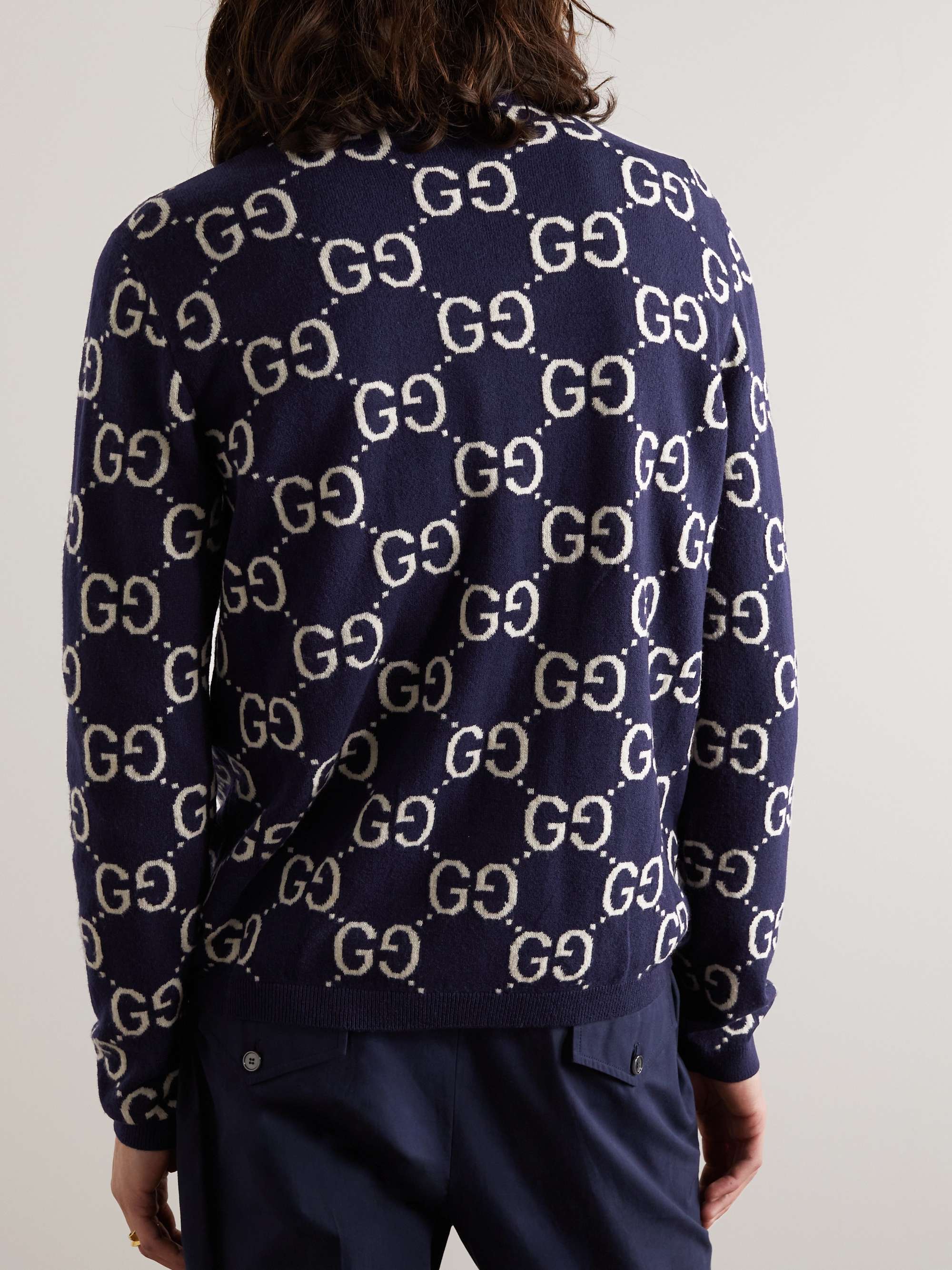 Logo-Jacquard Wool Sweater view