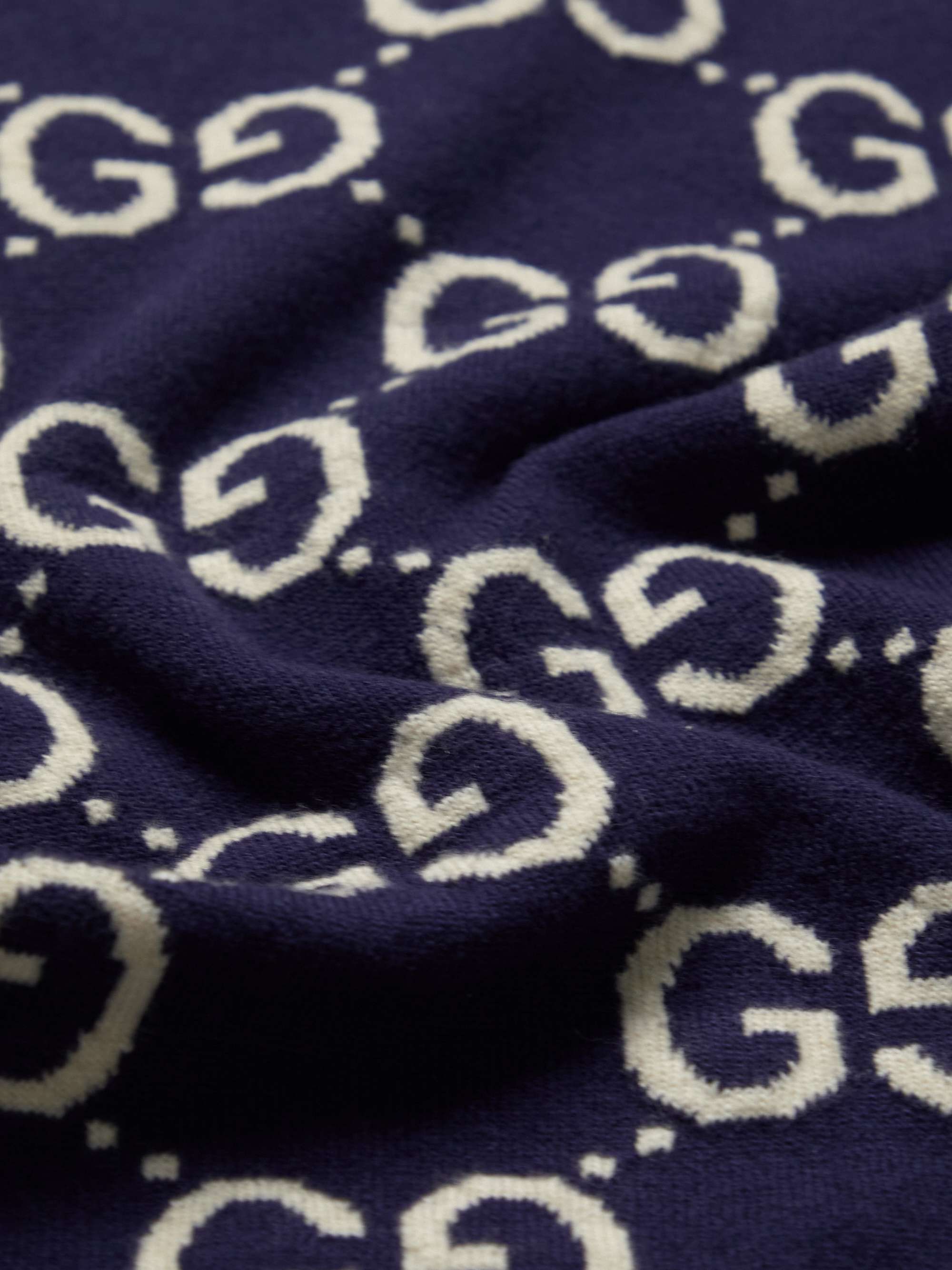 Logo-Jacquard Wool Sweater view