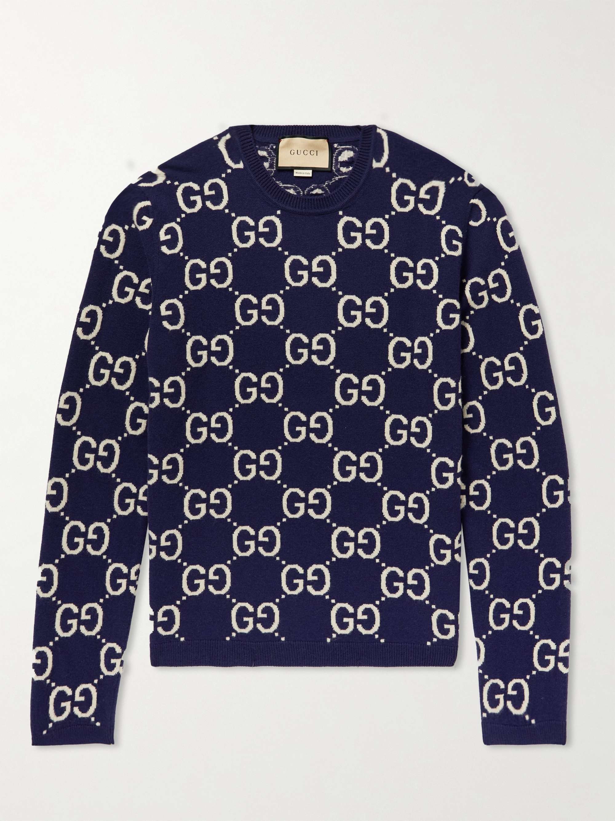 Logo-Jacquard Wool Sweater view