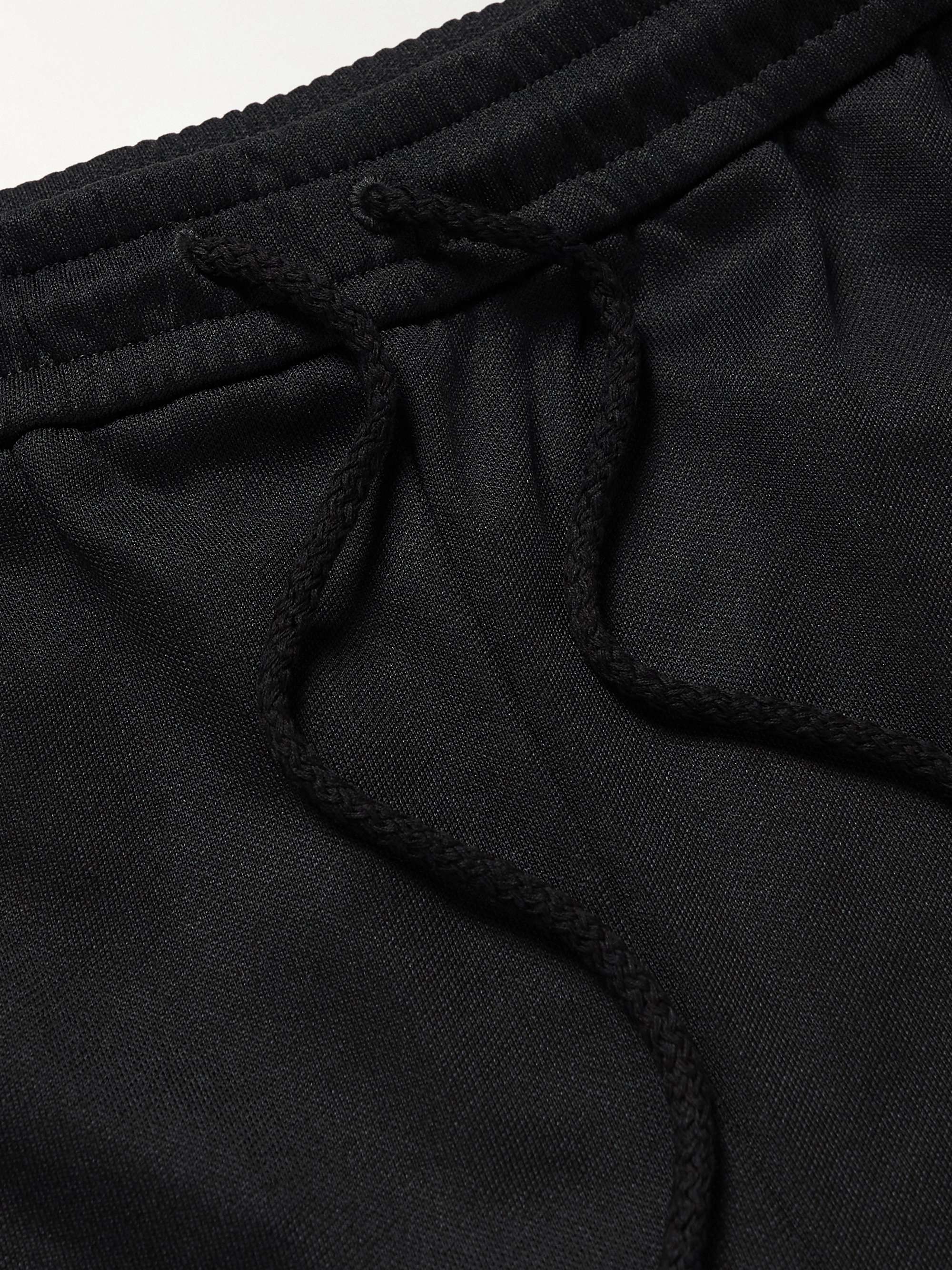 Straight-Leg Webbing-Trimmed Tech-Jersey Drawstring Shorts view