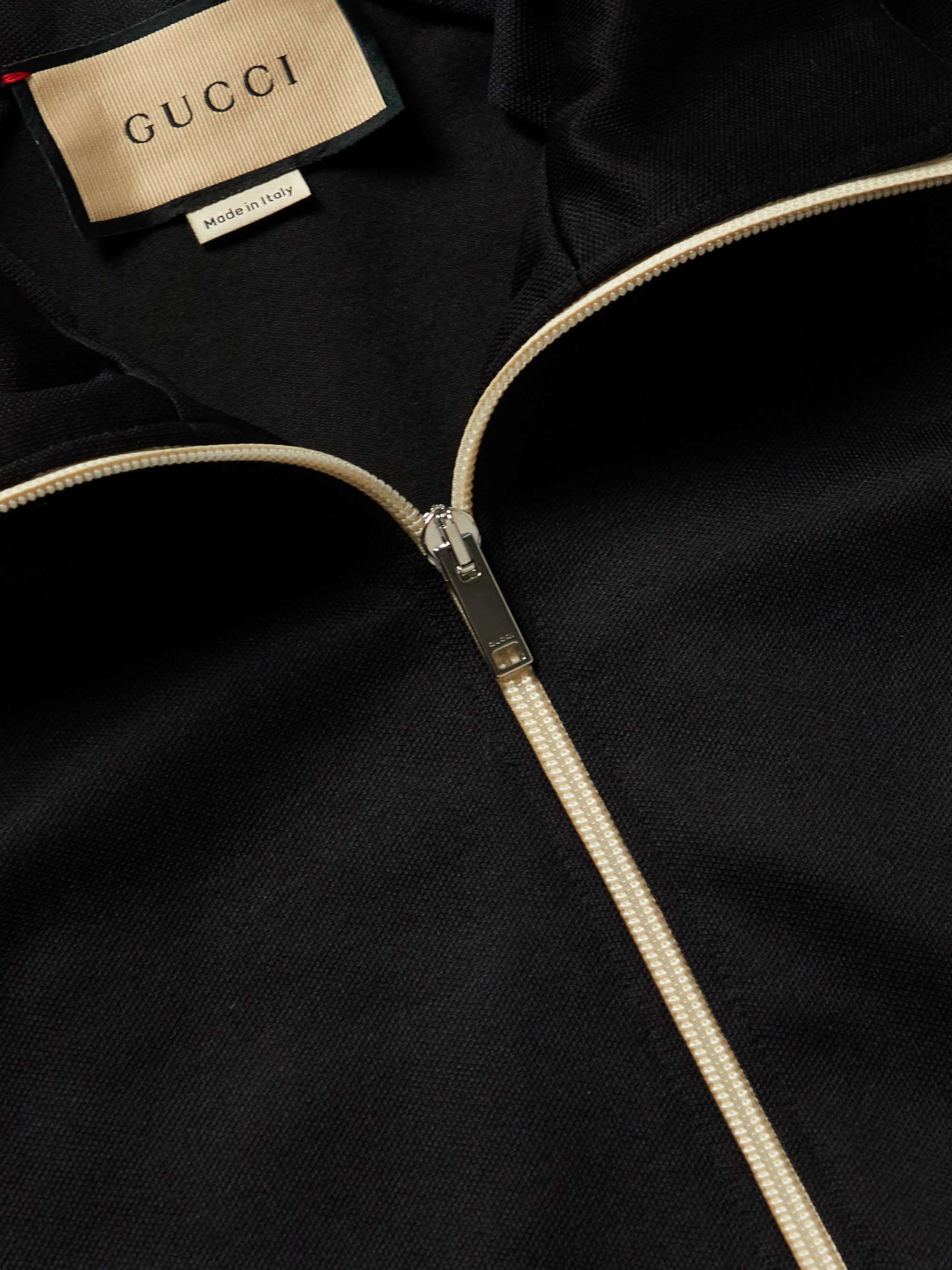 Logo-Appliquéd Striped Tech-Jersey Track Jacket view