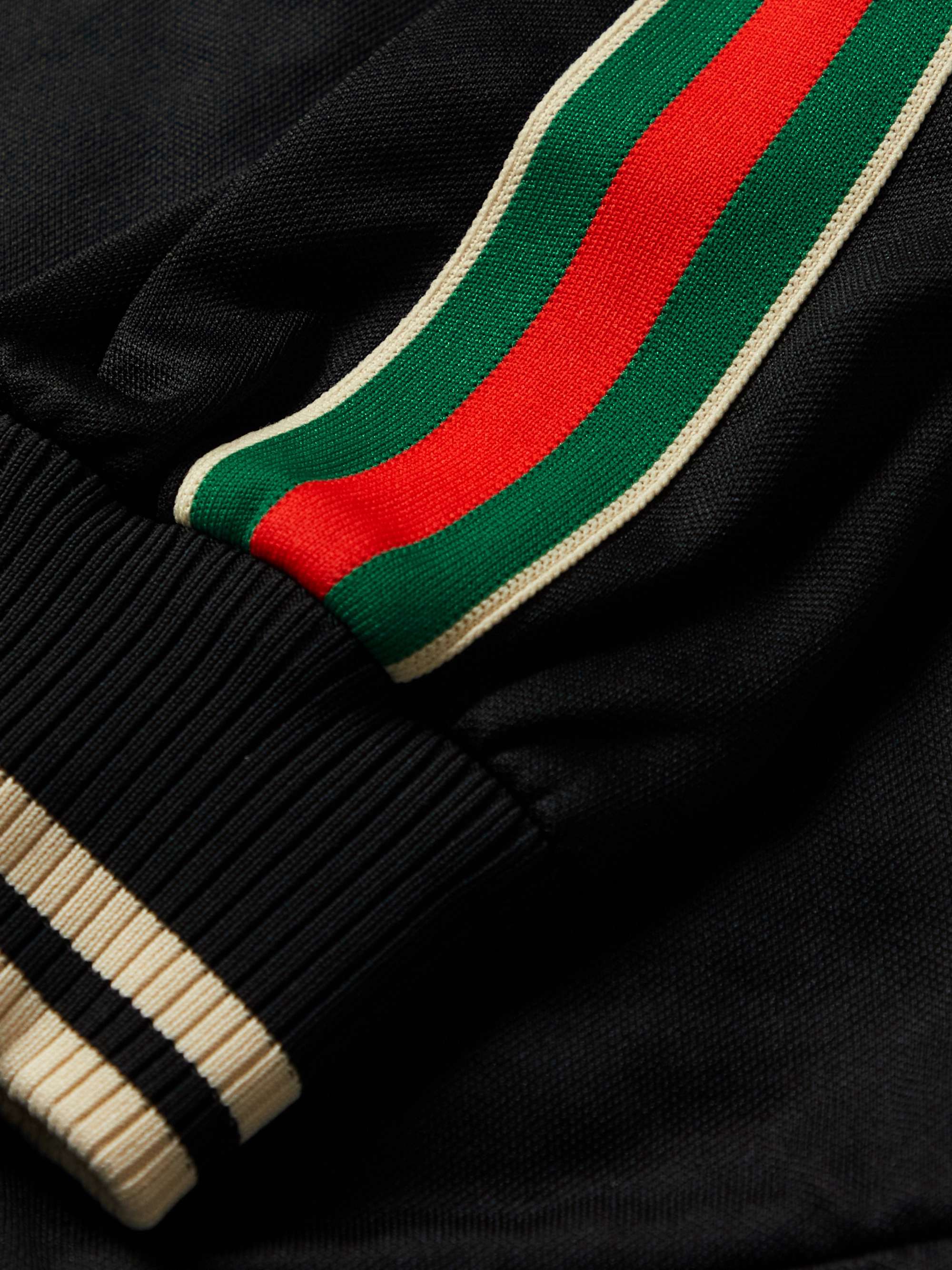 Logo-Appliquéd Striped Tech-Jersey Track Jacket view