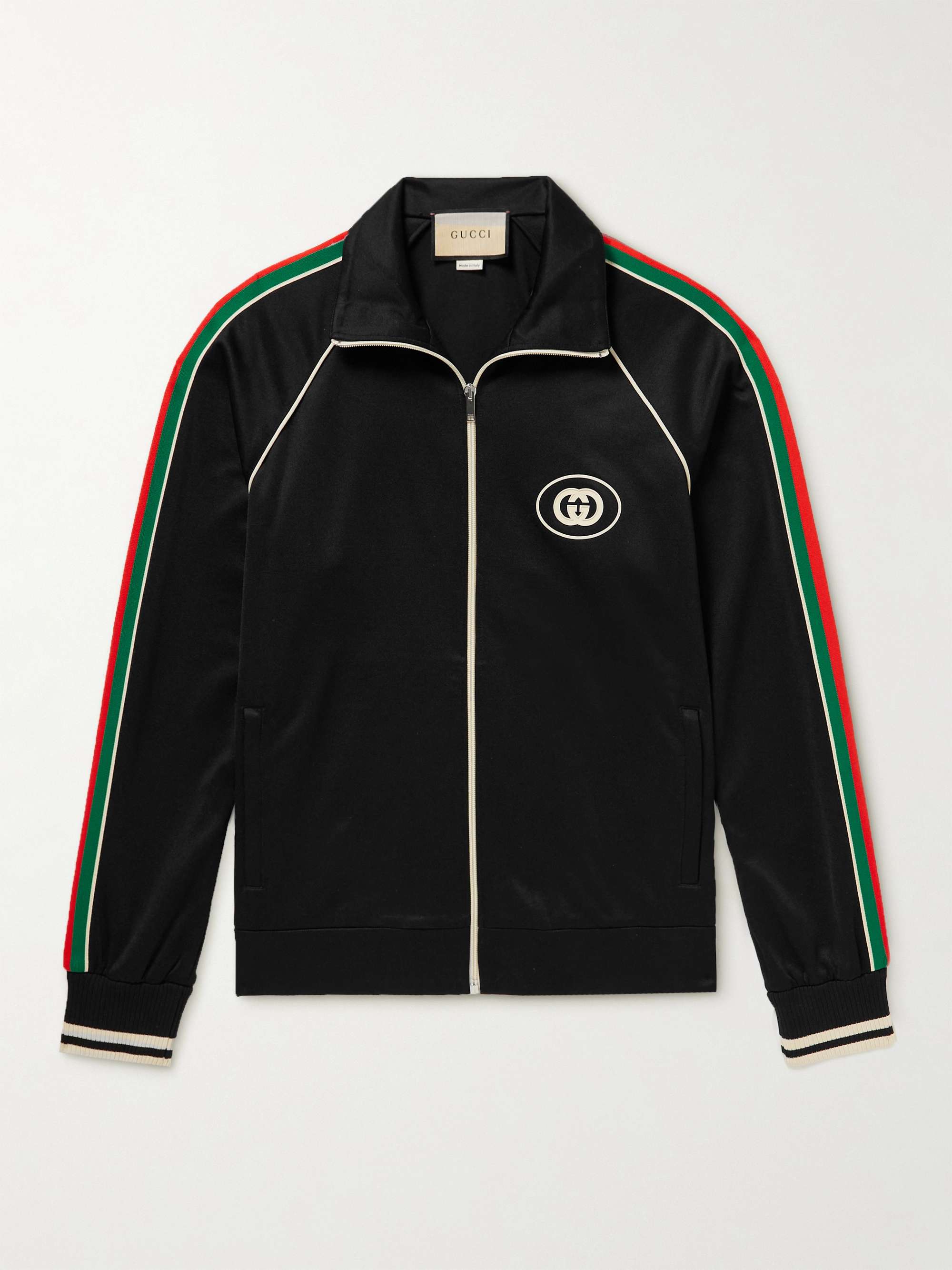 Logo-Appliquéd Striped Tech-Jersey Track Jacket view