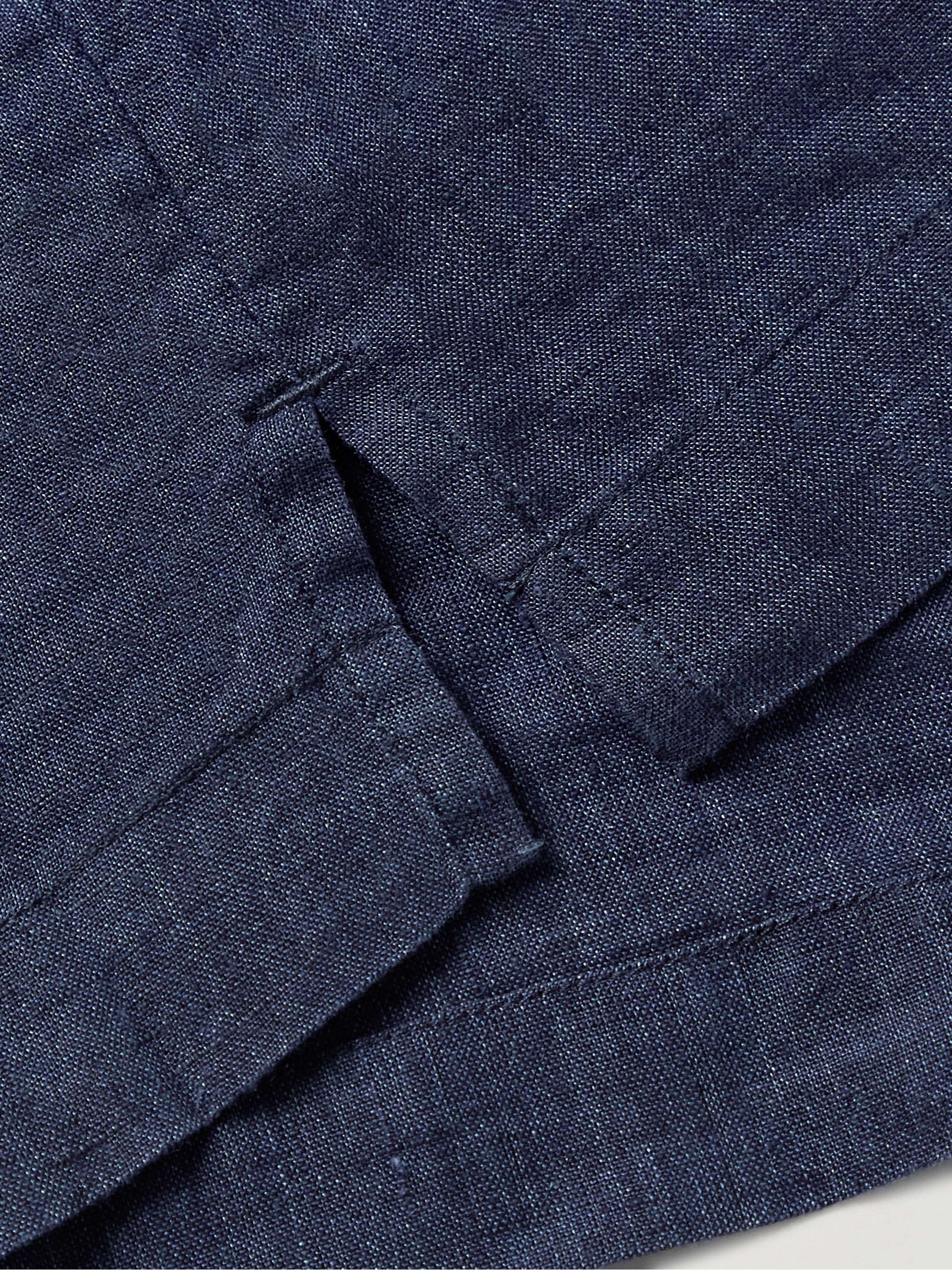 Angelo Camp-Collar Linen Shirt view