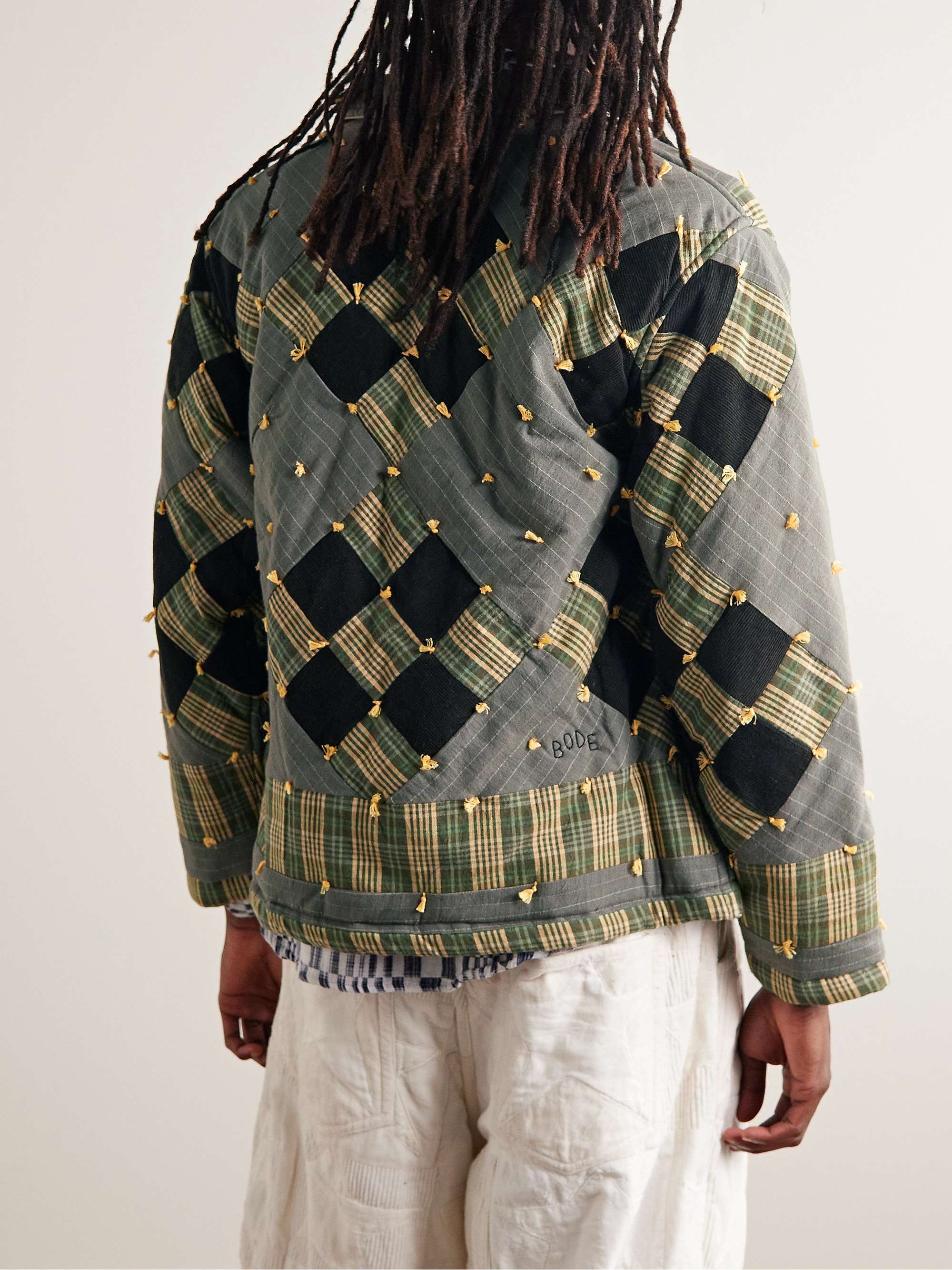 Patchwork Corduroy-Trimmed Cotton Jacket view