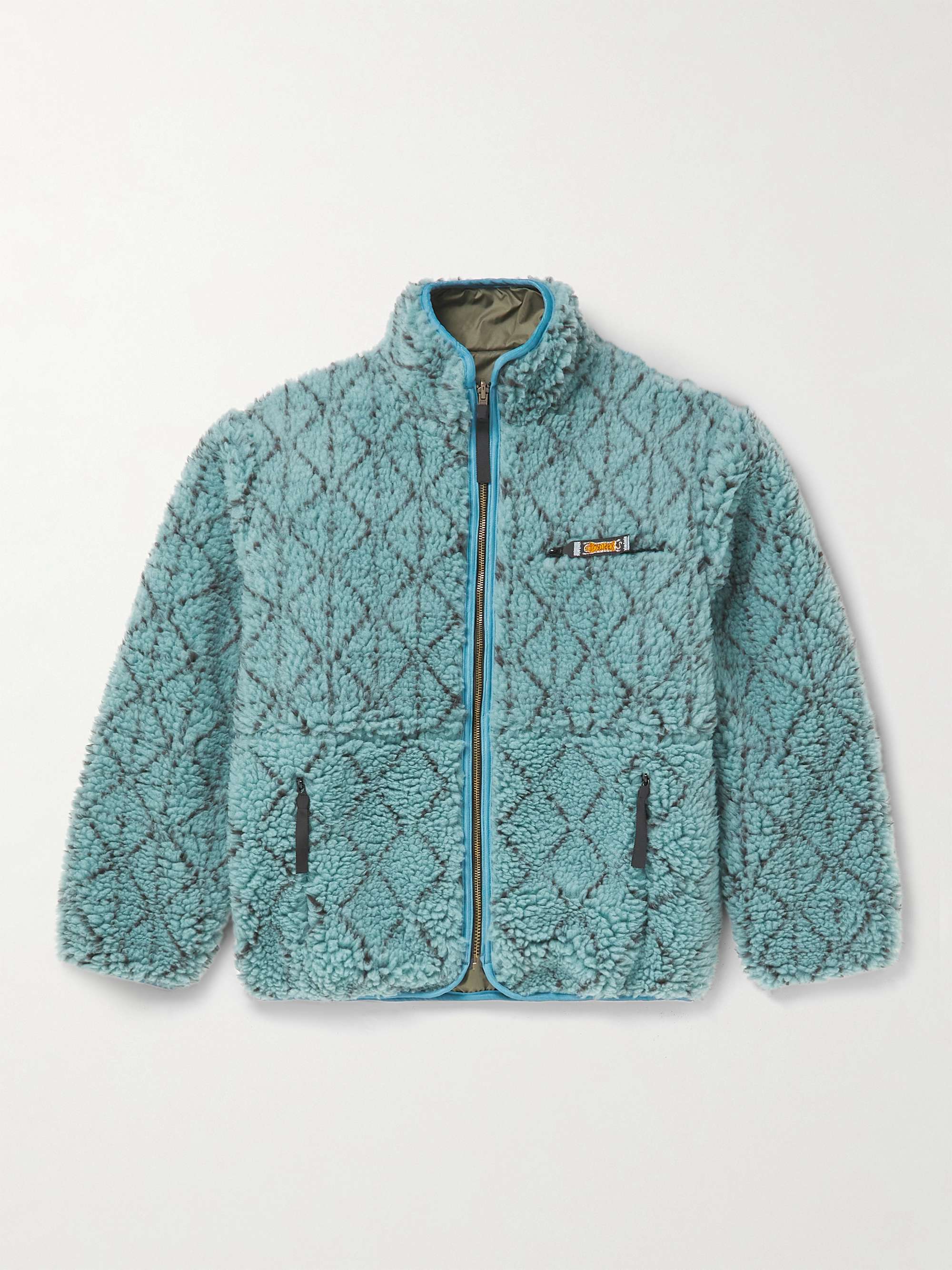 Sashiko Boa Reversible Printed Fleece and Shell Jacket view