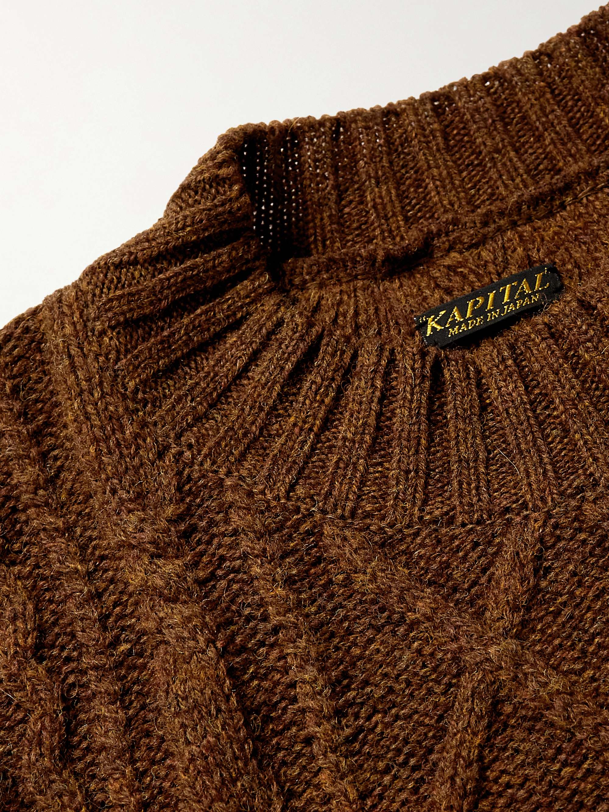 Intarsia Cable-Knit Wool-Blend Sweater view