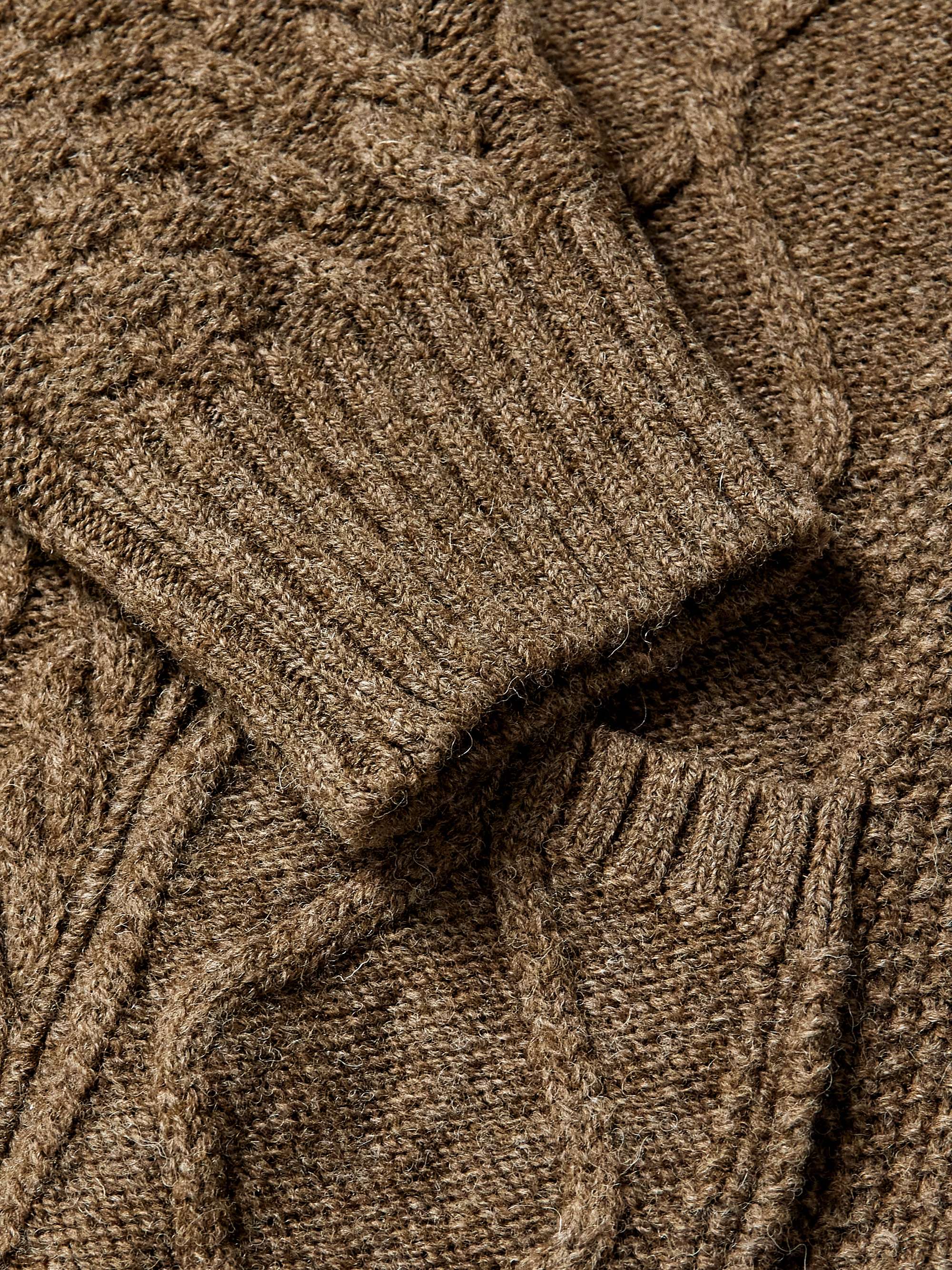 Intarsia Cable-Knit Wool-Blend Cardigan view