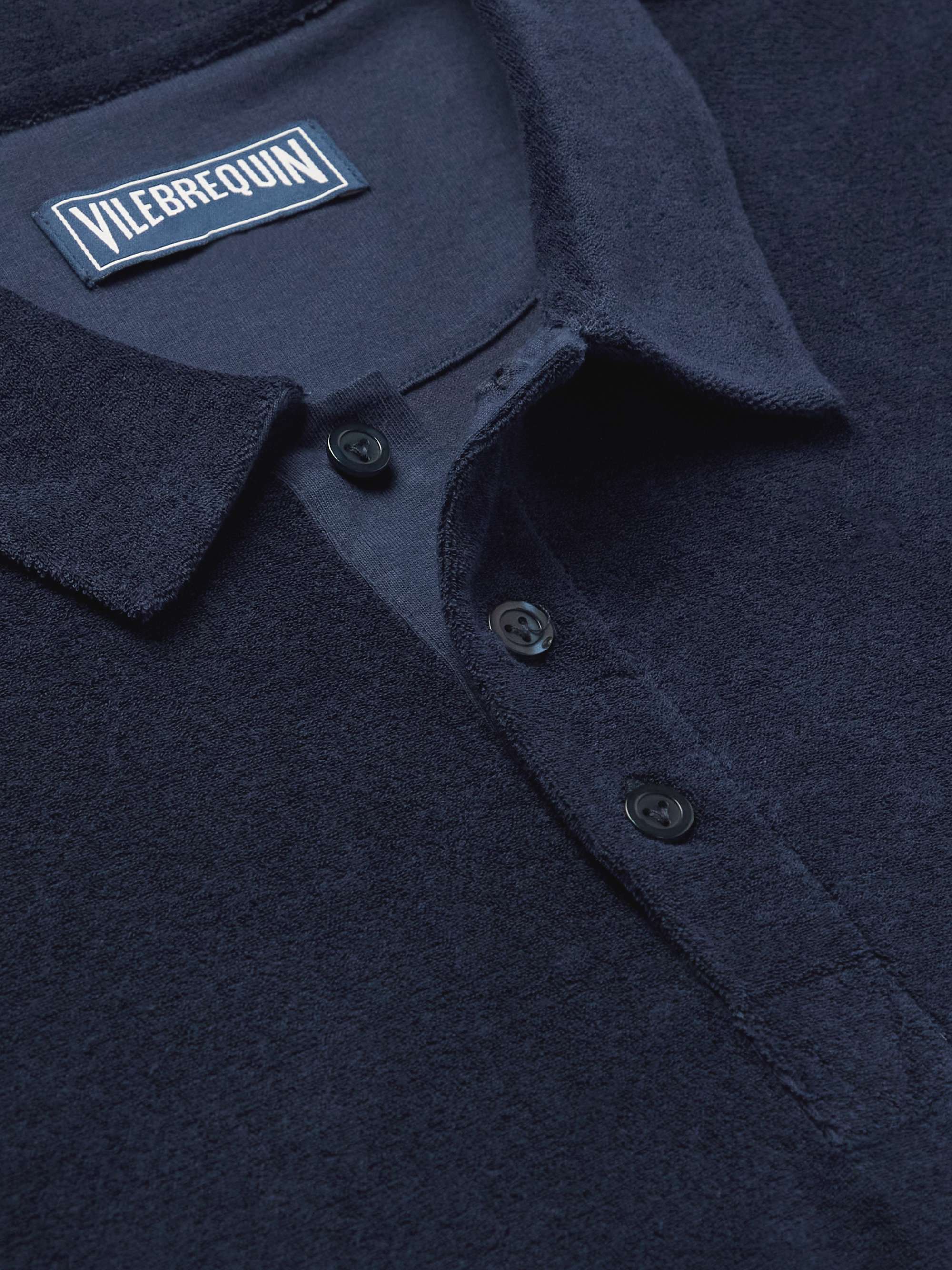 Phoenix Slim-Fit Cotton-Blend Terry Polo Shirt view