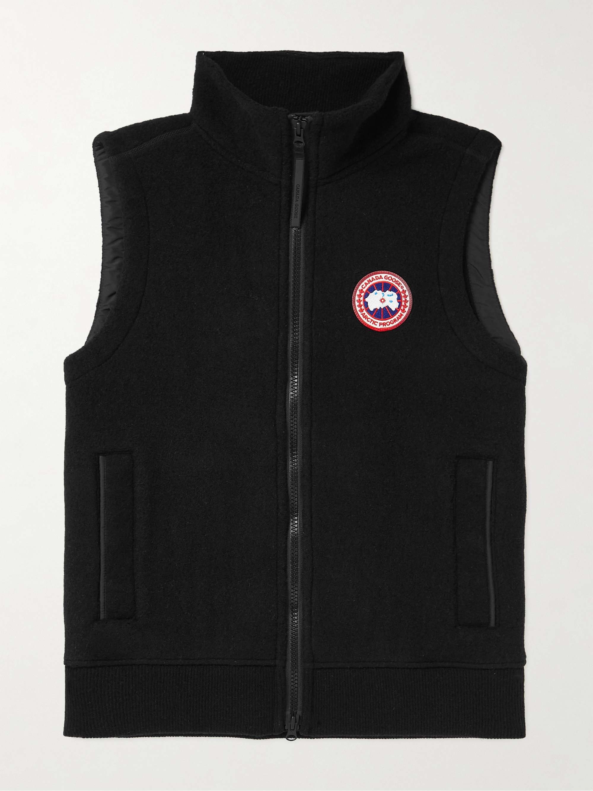 Mersey Logo-Appliquéd Recycled Wool-Blend Fleece Gilet view