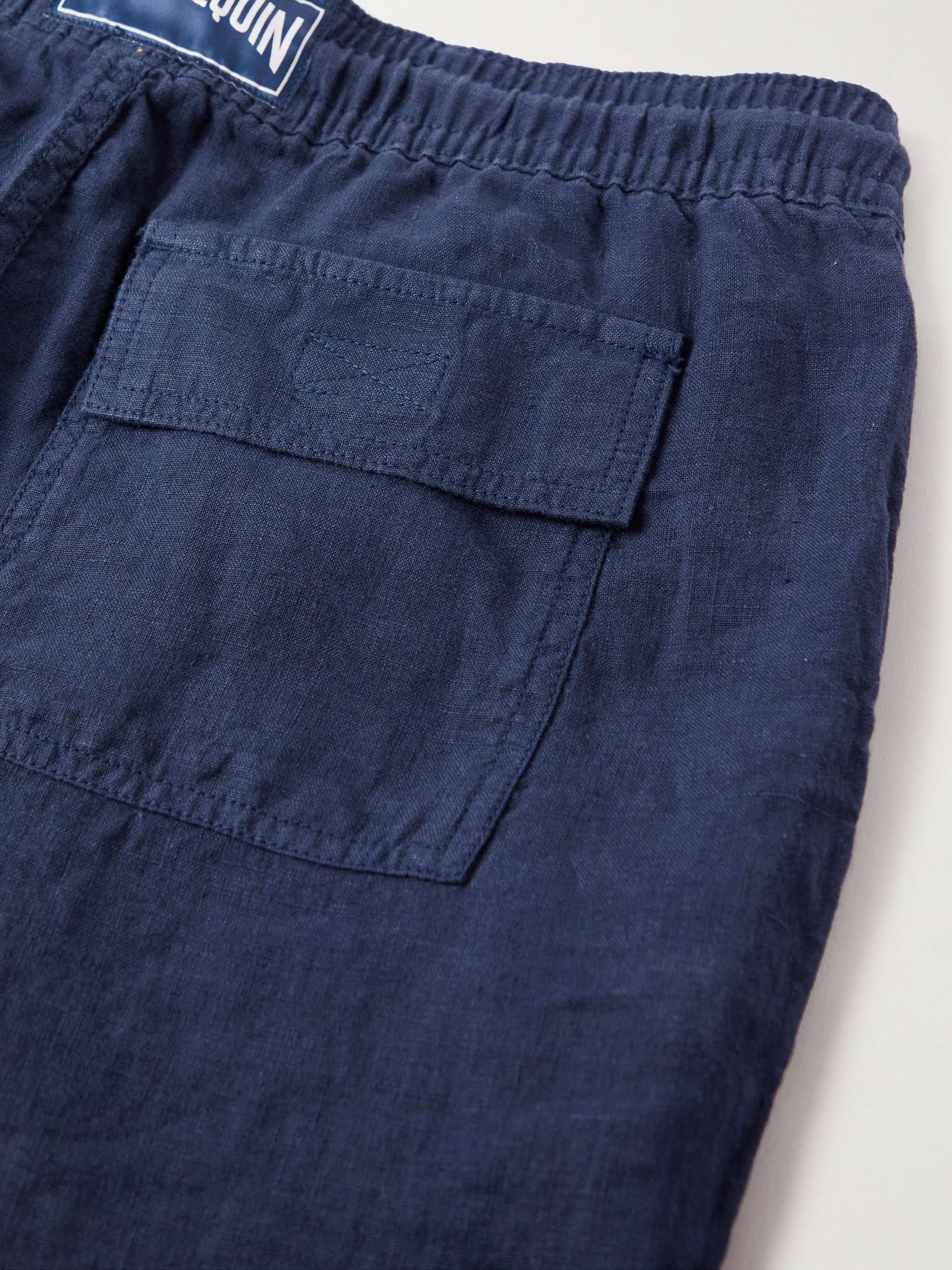 Pacha Straight-Leg Linen Drawstring Trousers view
