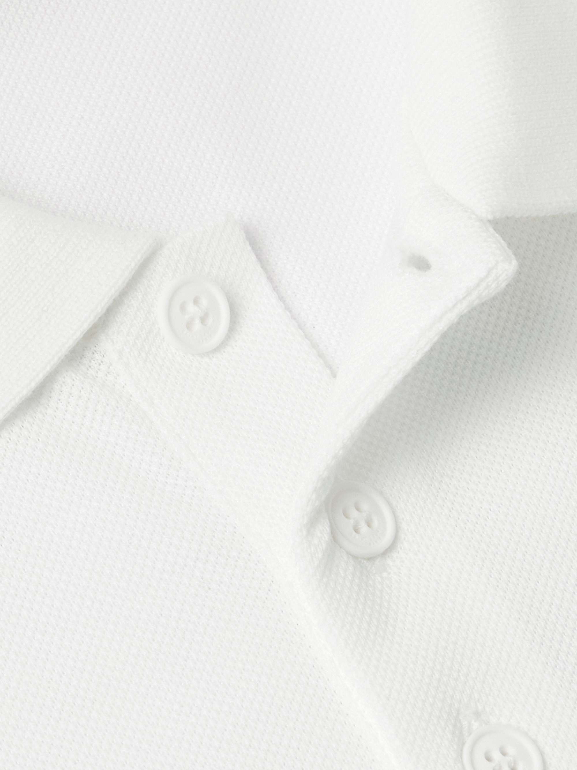 Monogram Logo-Embroidered Cotton-Piqué Polo Shirt view