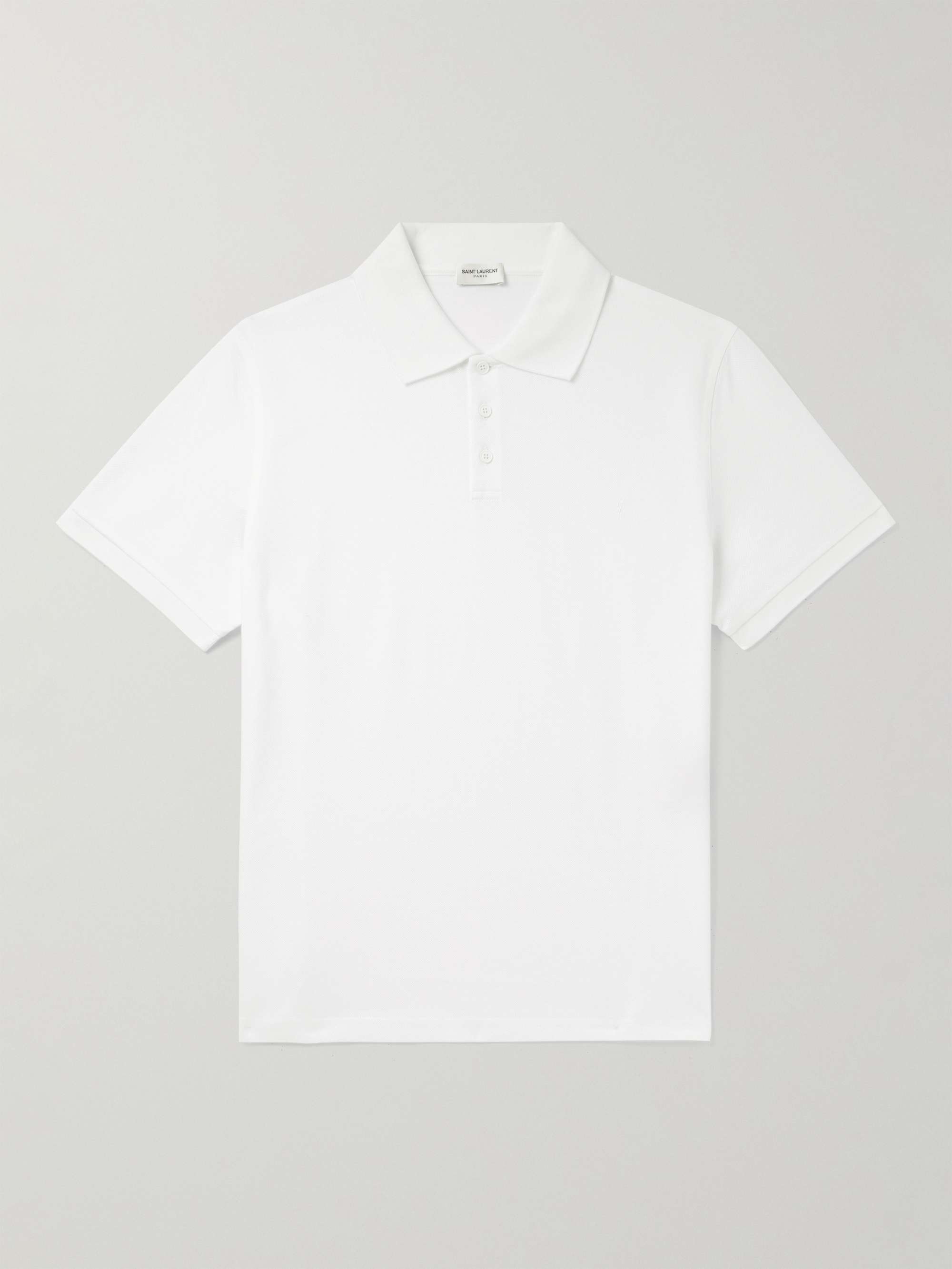 Monogram Logo-Embroidered Cotton-Piqué Polo Shirt view