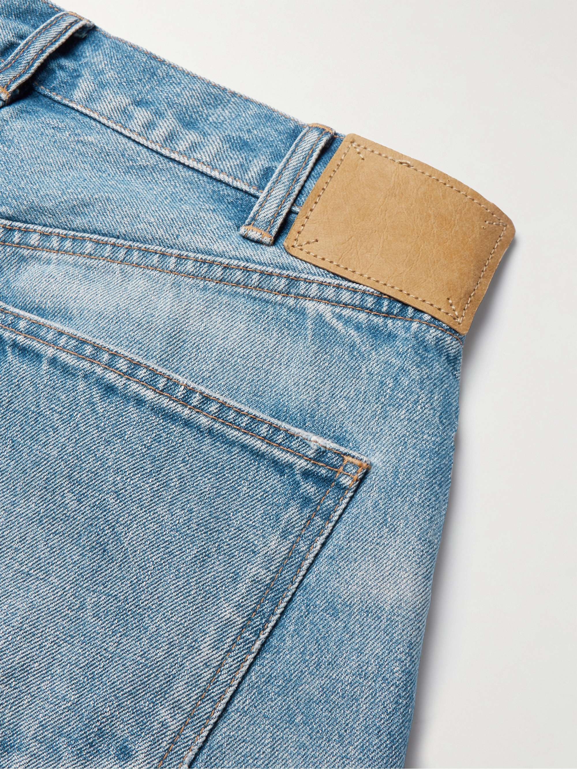 Wesley Wide-Leg Distressed Denim Shorts view