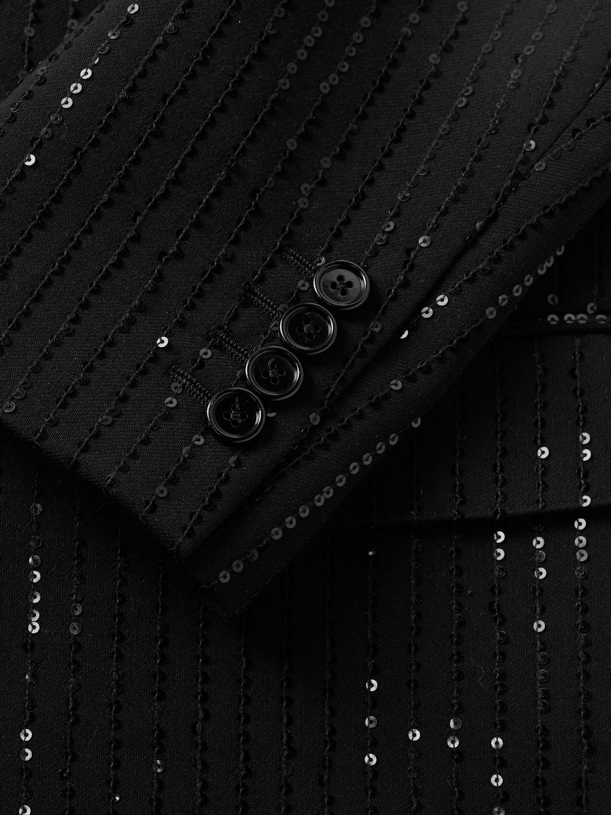 Sequin-Embellished Wool Suit Jacket view